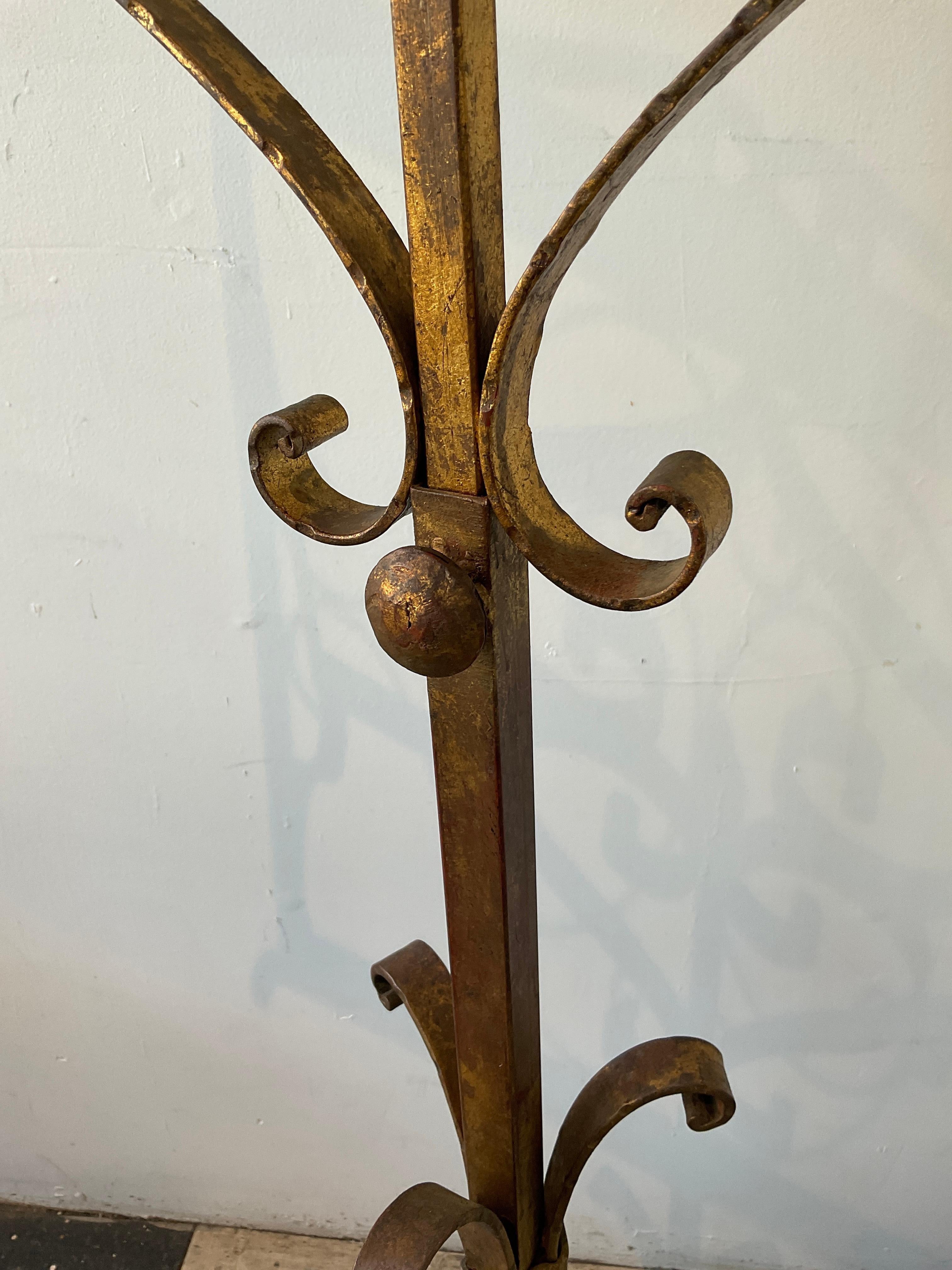 1960s Italian Gilt Iron Music Stand For Sale 3