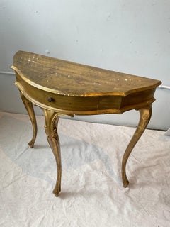 1960s Italian Gilt Wood Console