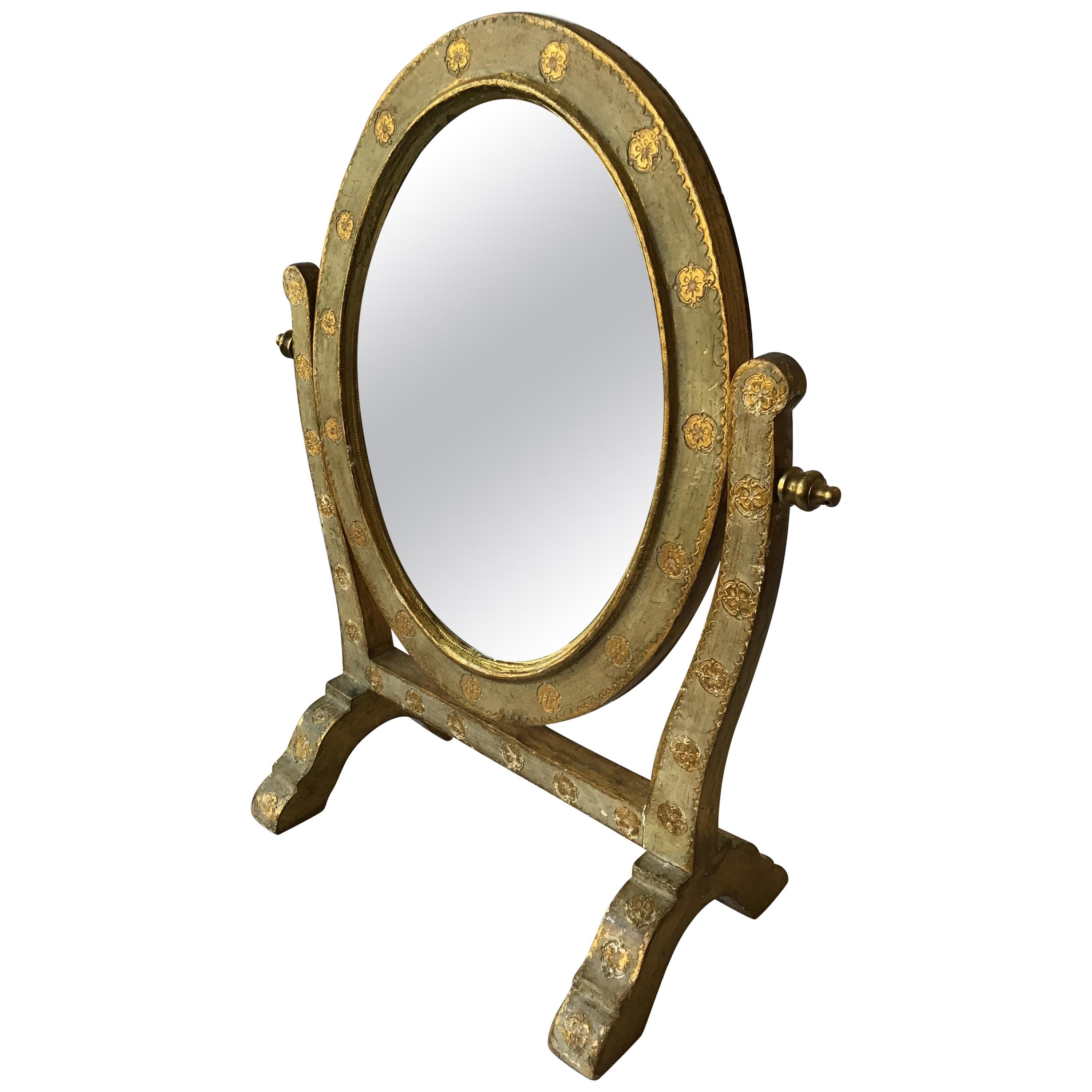 Italian Gold Gilt Vanity or Table Mirror at 1stdibs