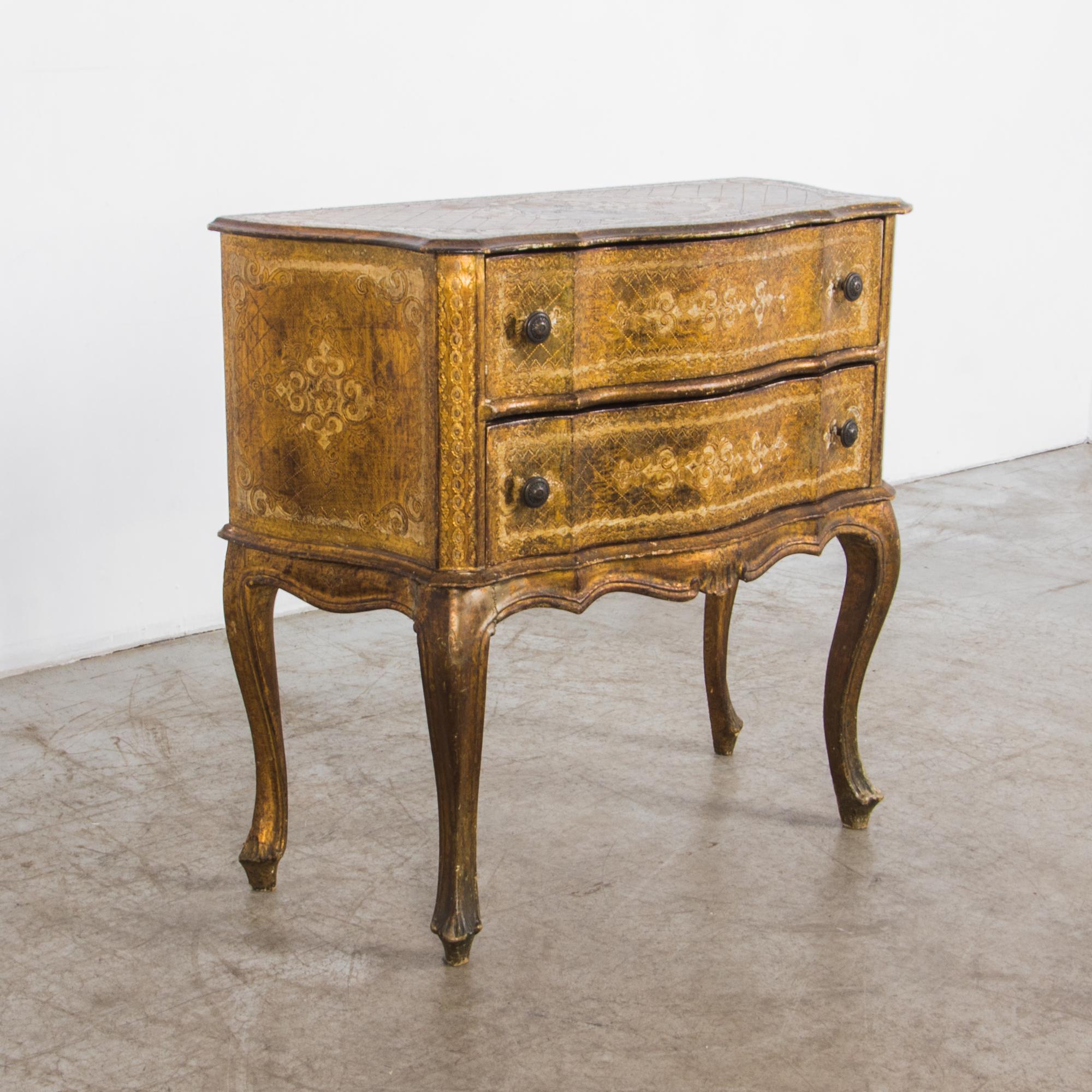 Hardwood 1960s Italian Giltwood Drawer Chest