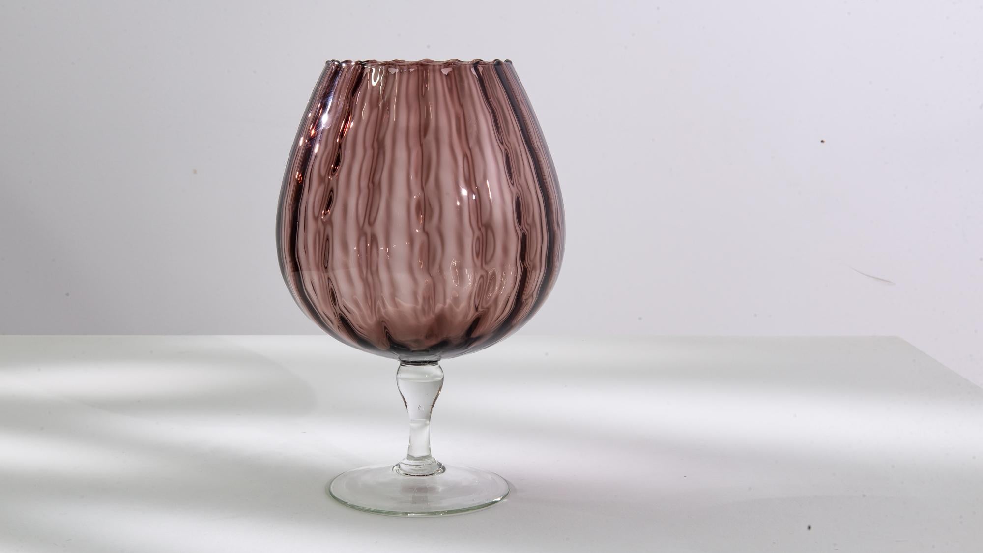 1960s Italian Glass Goblet For Sale 1