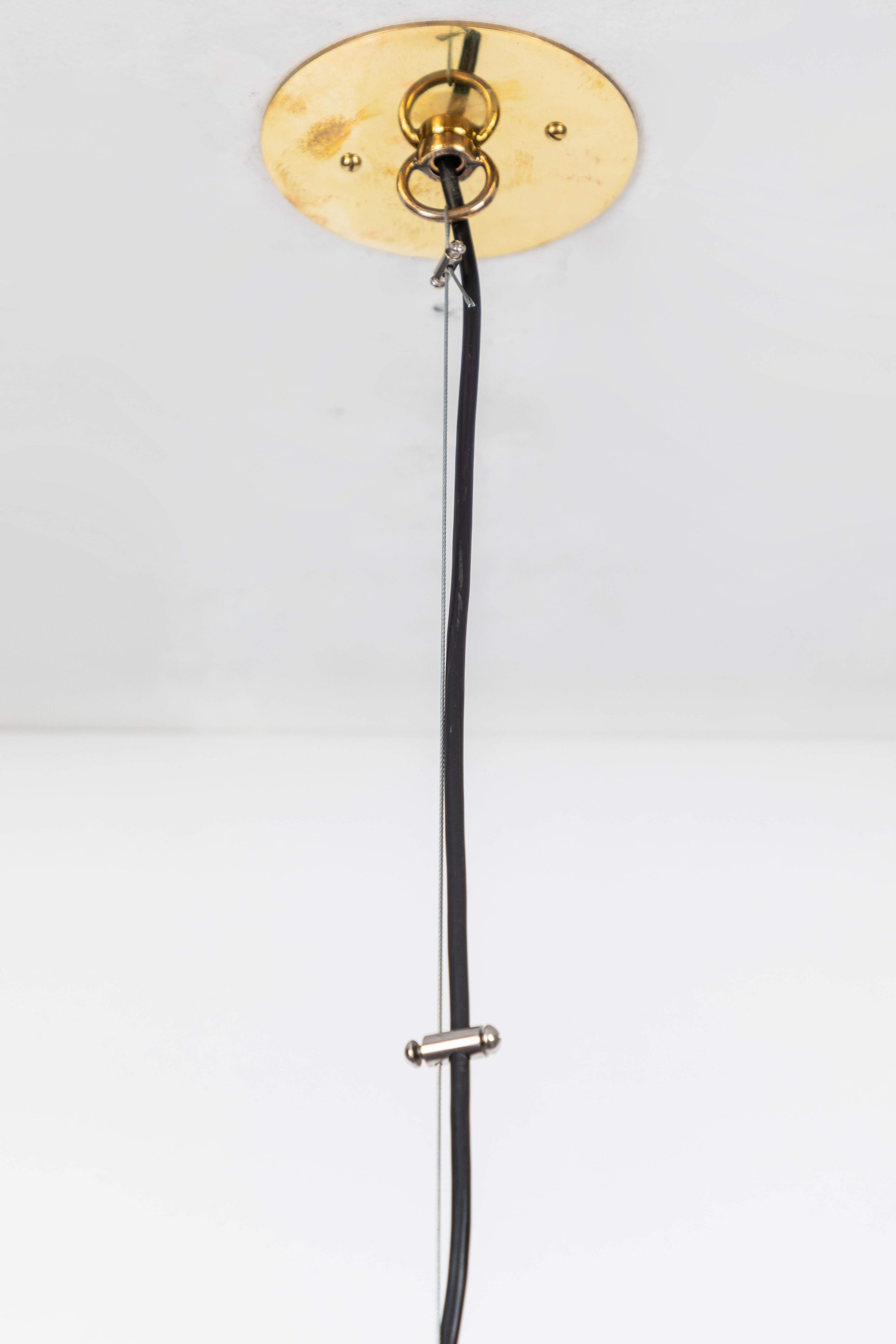 1960s Italian Glass and Metal Pendant in the Style of Gino Sarfatti 4