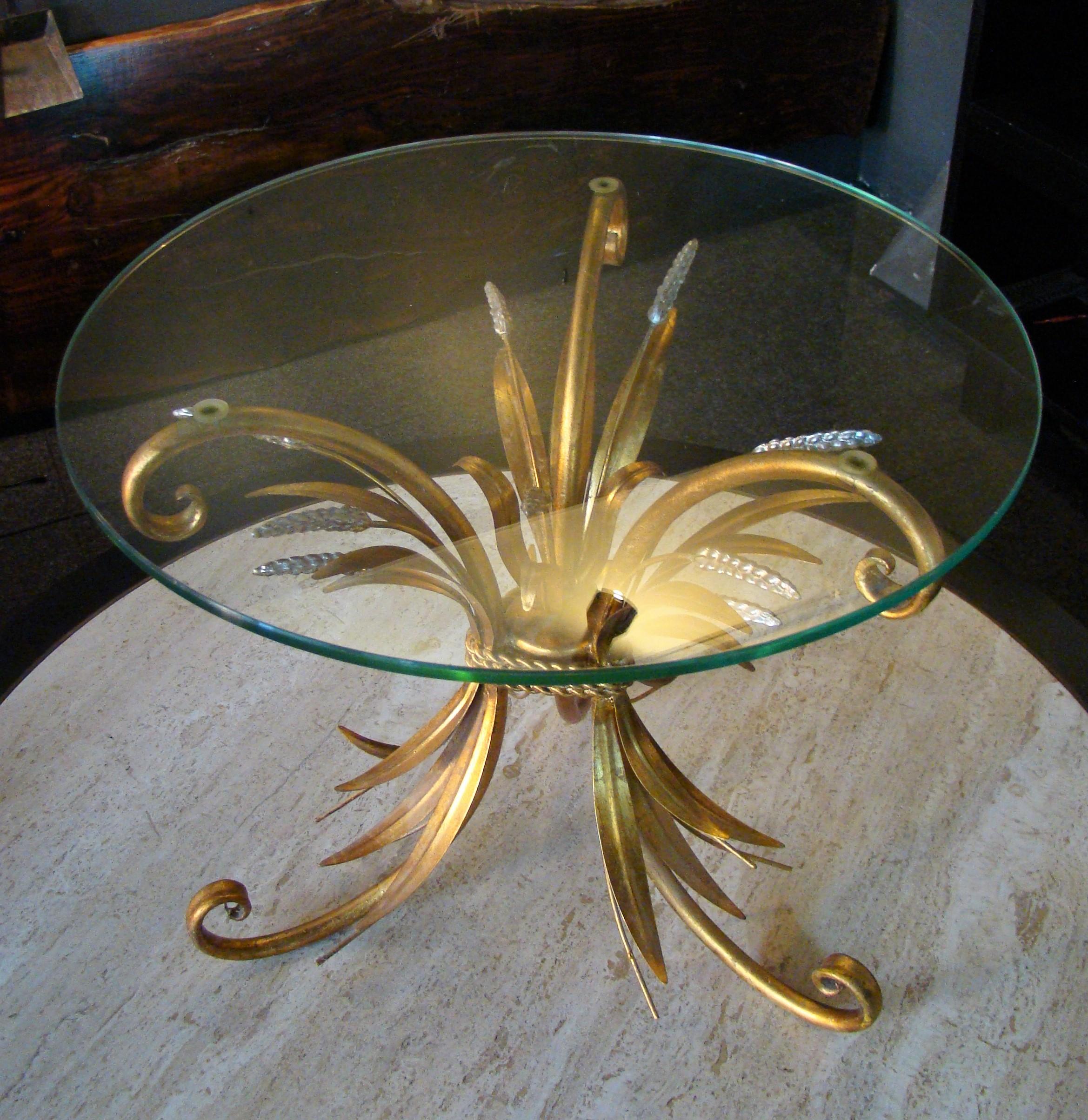 1960s Italian Gold Gilded Metal Small Round 