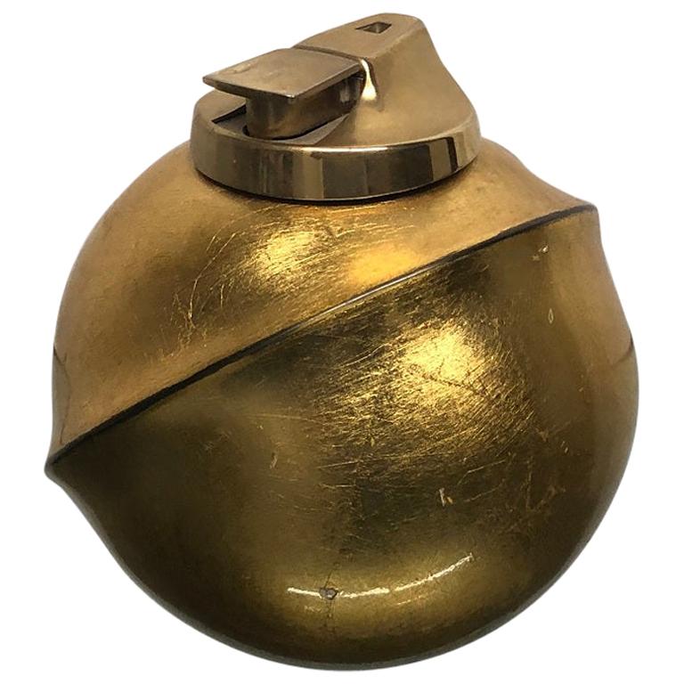 1960s Italian Gold Leaf Cigarette Lighter at 1stDibs