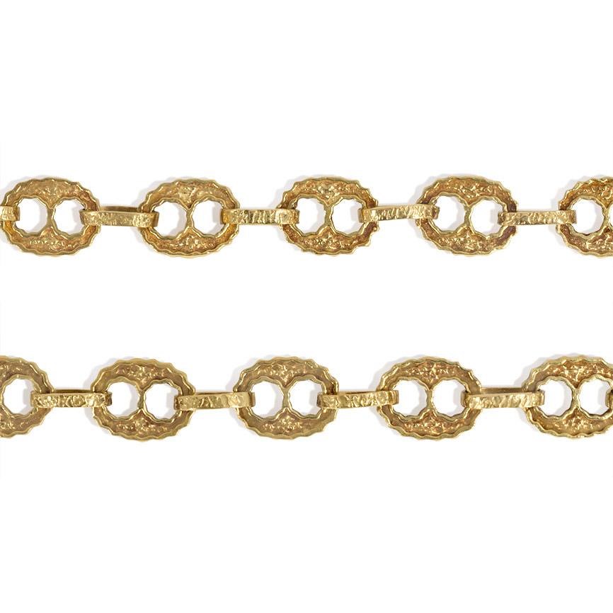1960s Italian Gold Nautical Link Necklace In Good Condition In New York, NY