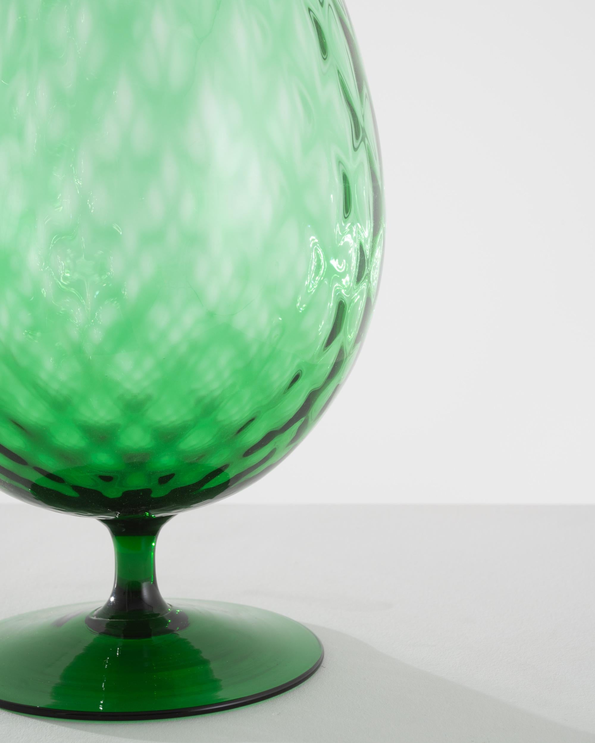 1960s Italian Green Glass Goblet For Sale 4