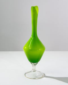 1960s Italian Green Glass Jug