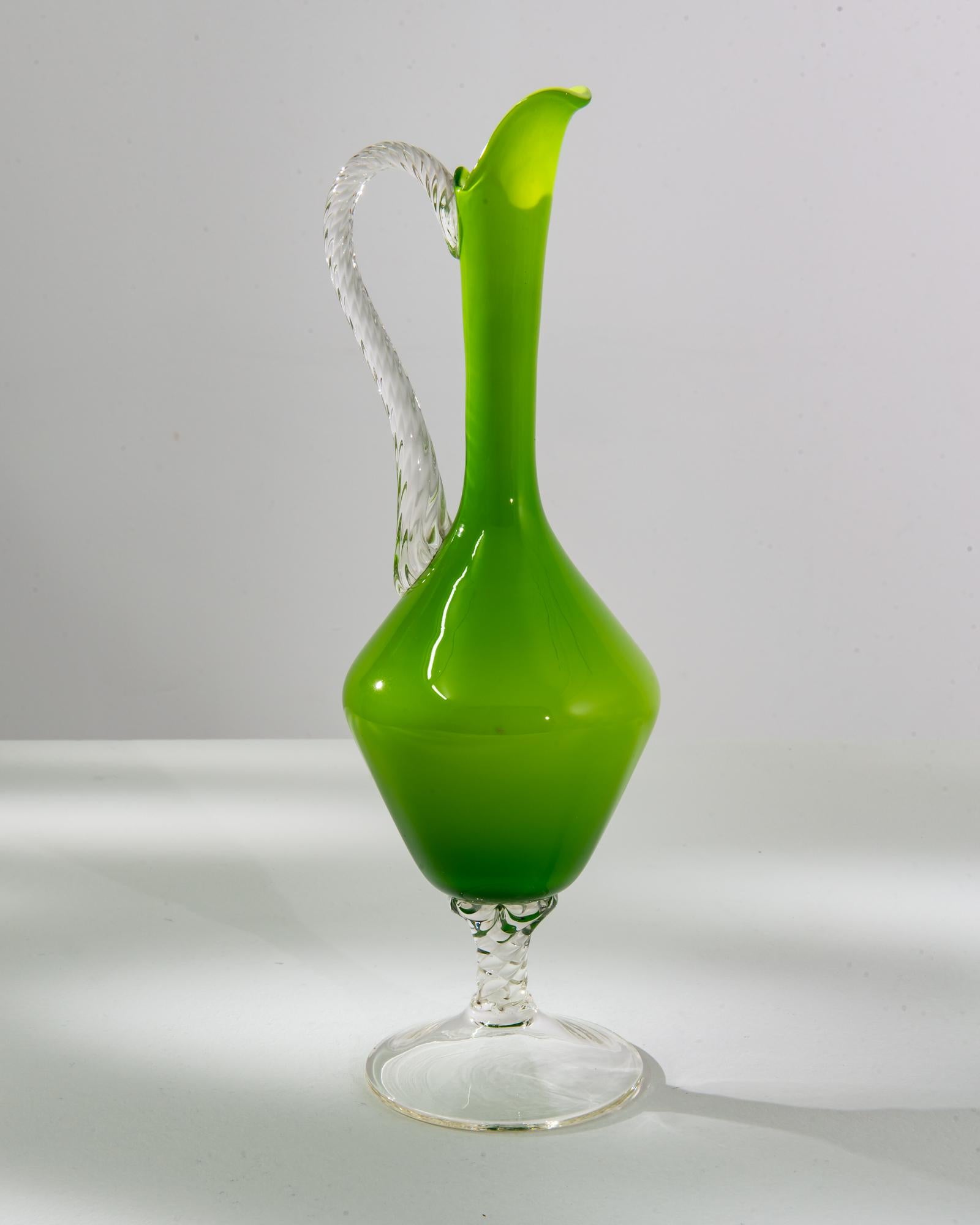 1960s Italian Green Glass Jug For Sale 1