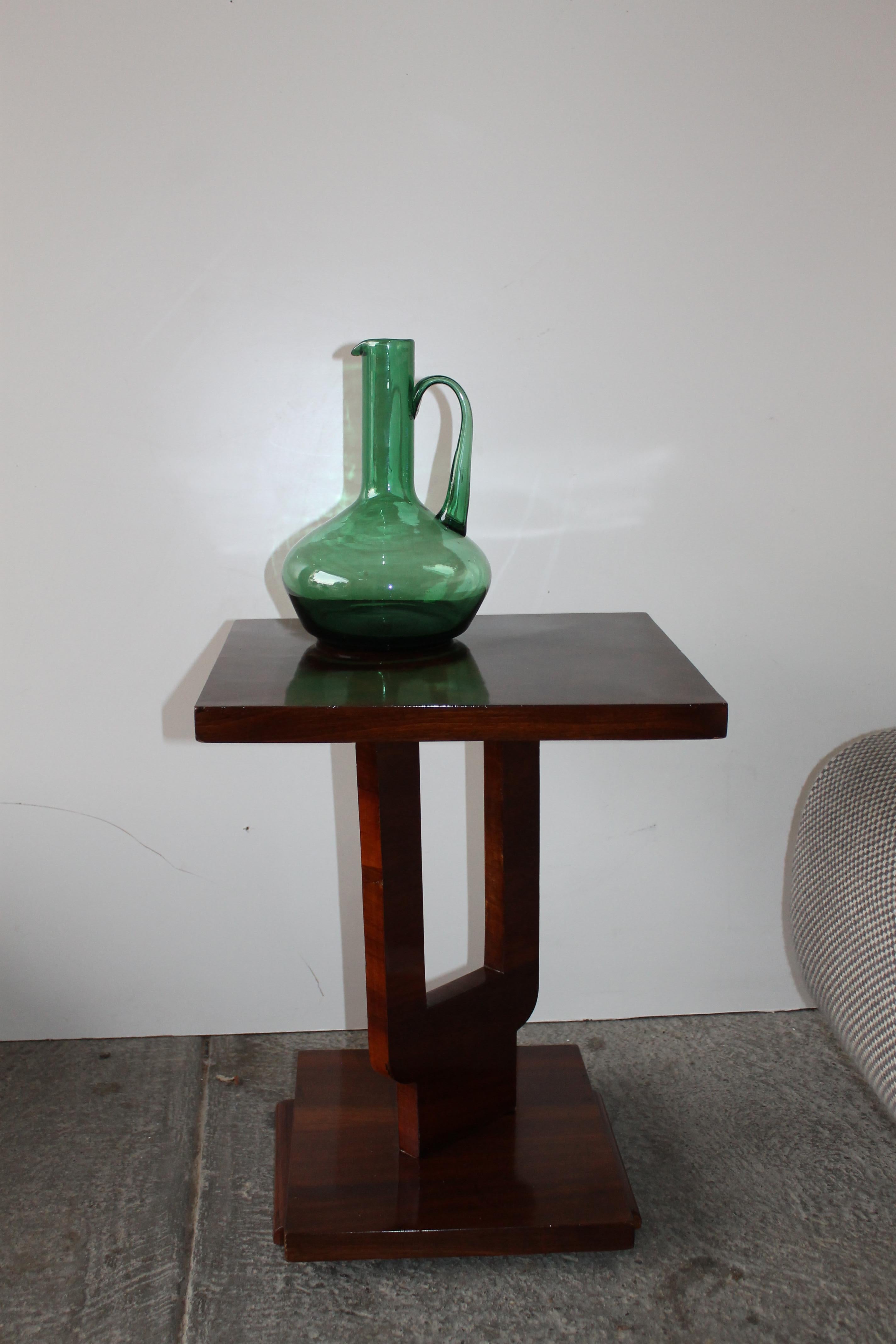 1960s Italian Green Glass Pitcher In Good Condition In Sacile, PN