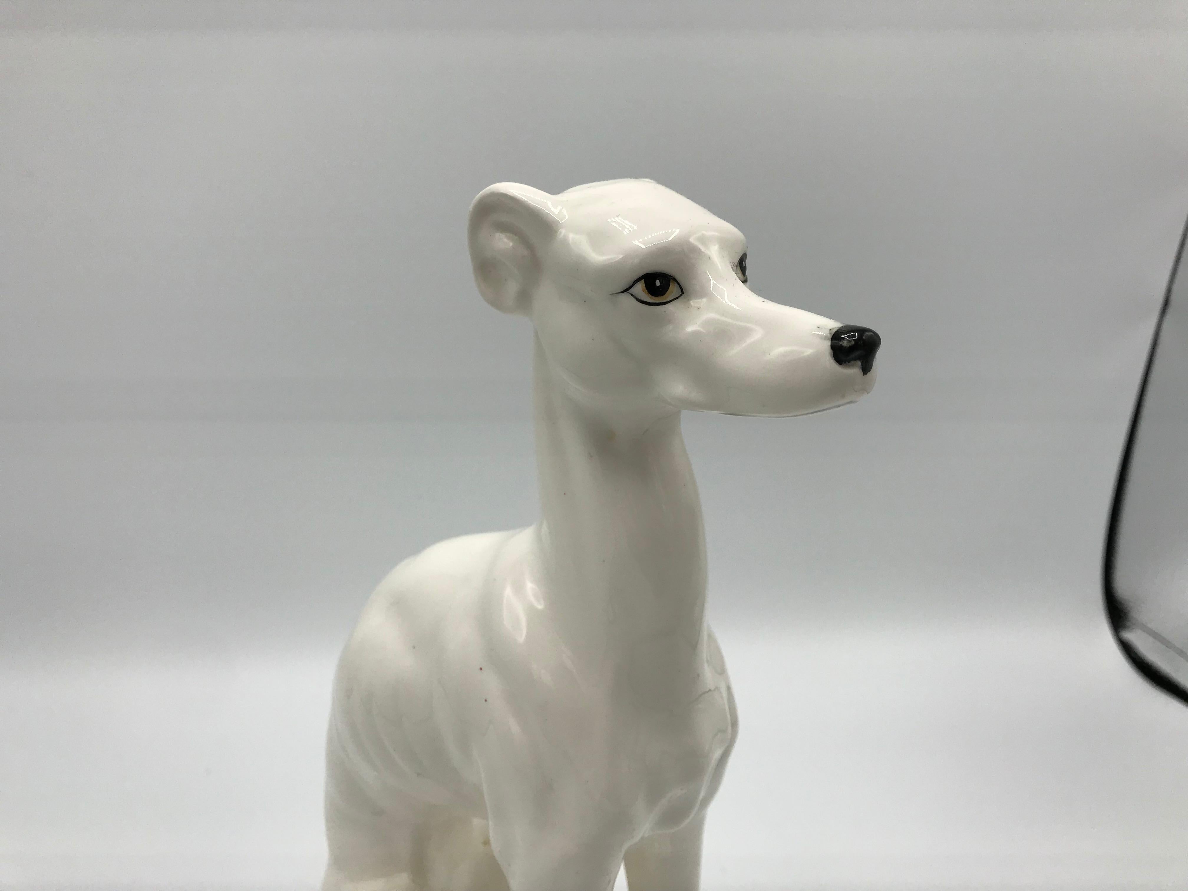 1960s Italian Greyhound Ceramic Sculpture 2