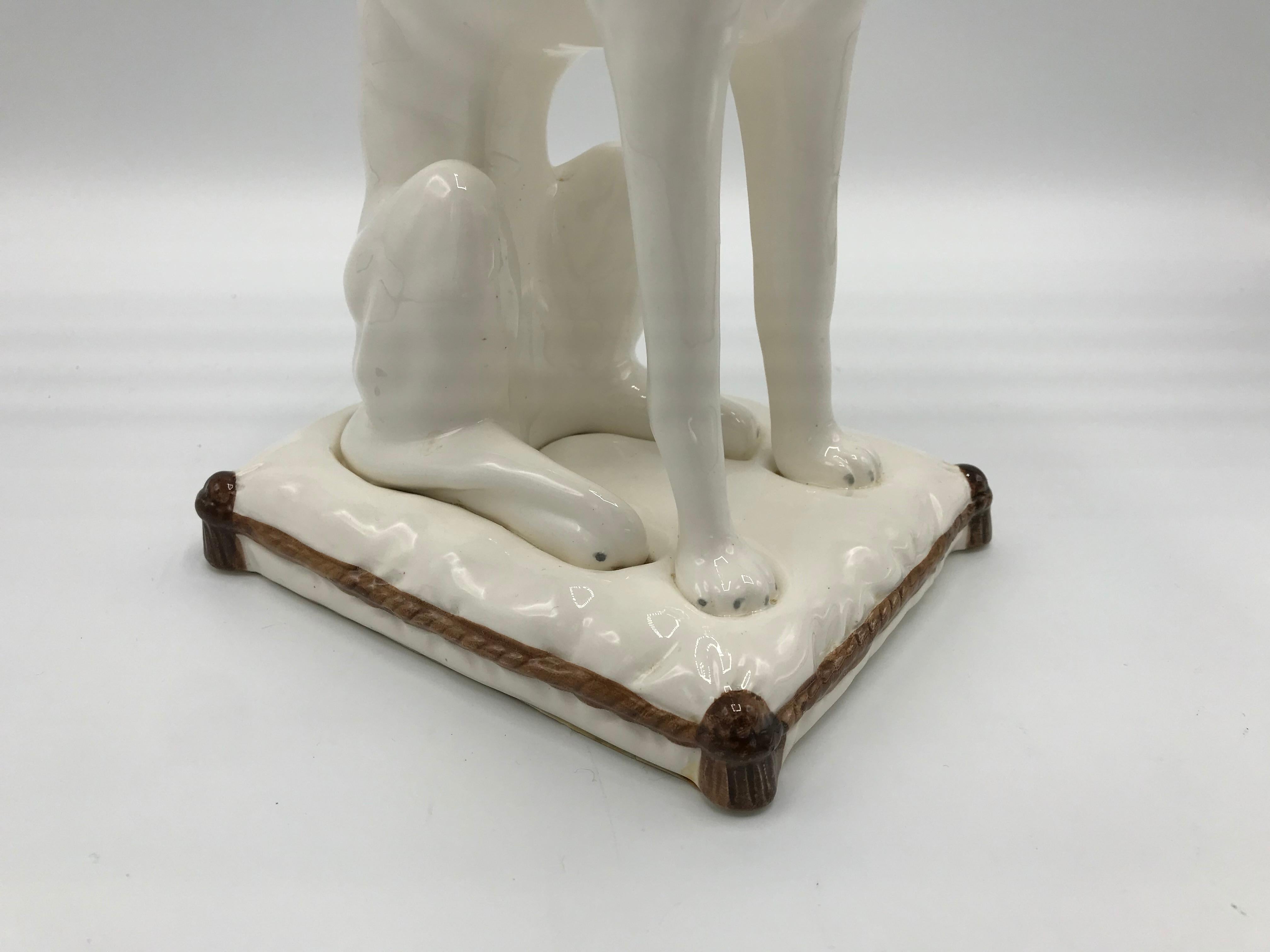 1960s Italian Greyhound Ceramic Sculpture 4