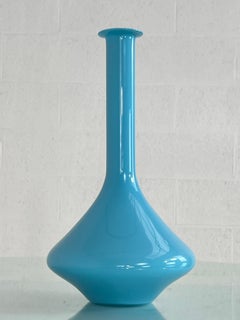 1960s Italian Handmade Glass Pitcher Vase Decanter