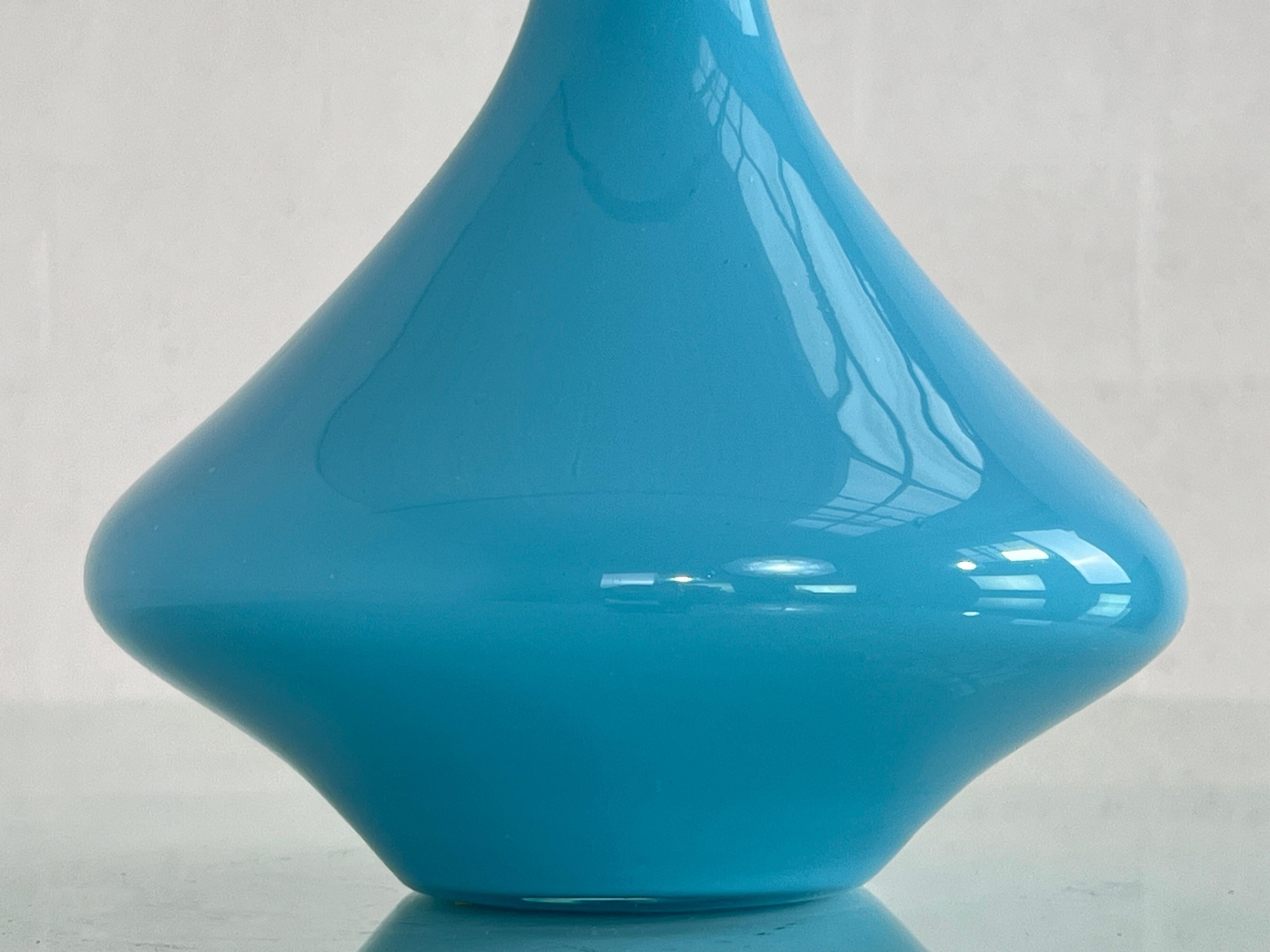 Mid-20th Century 1960s Italian Handmade Glass Pitcher Vase Decanter For Sale