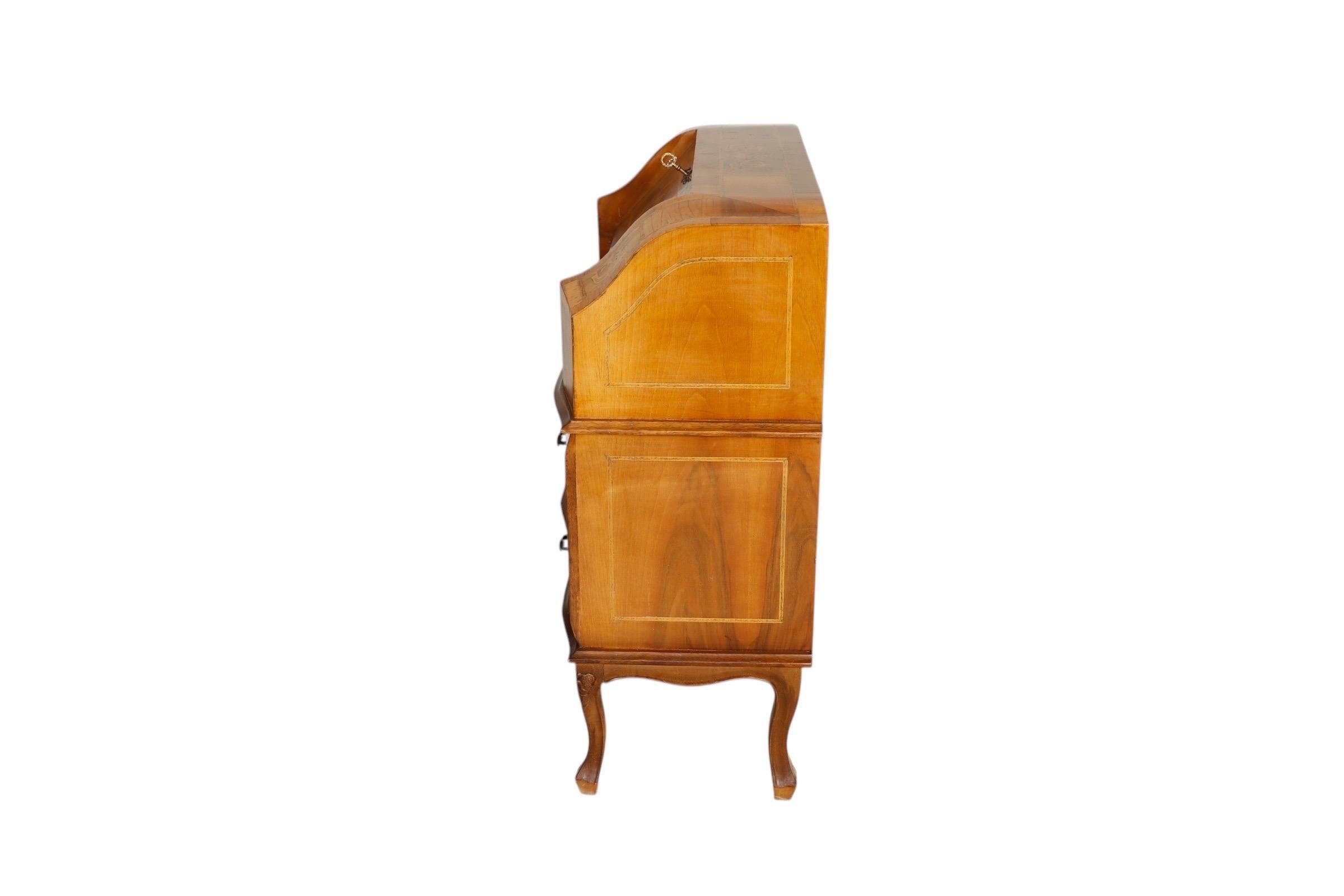 Mid-20th Century 1960’s Italian Inlaid Secretaire For Sale