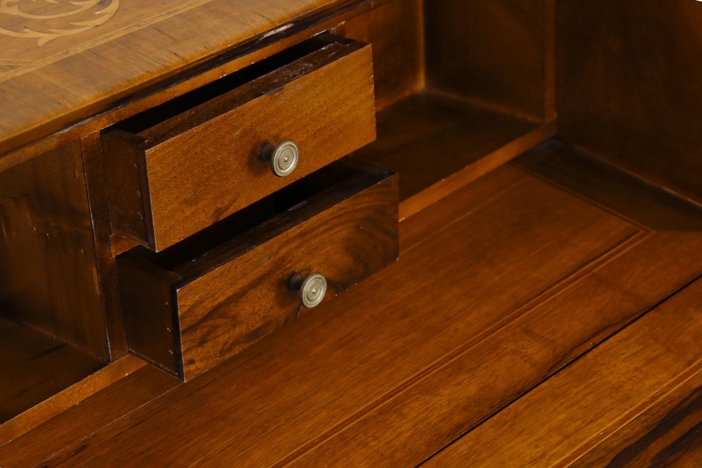 1960’s Italian Inlaid Secretaire For Sale 1