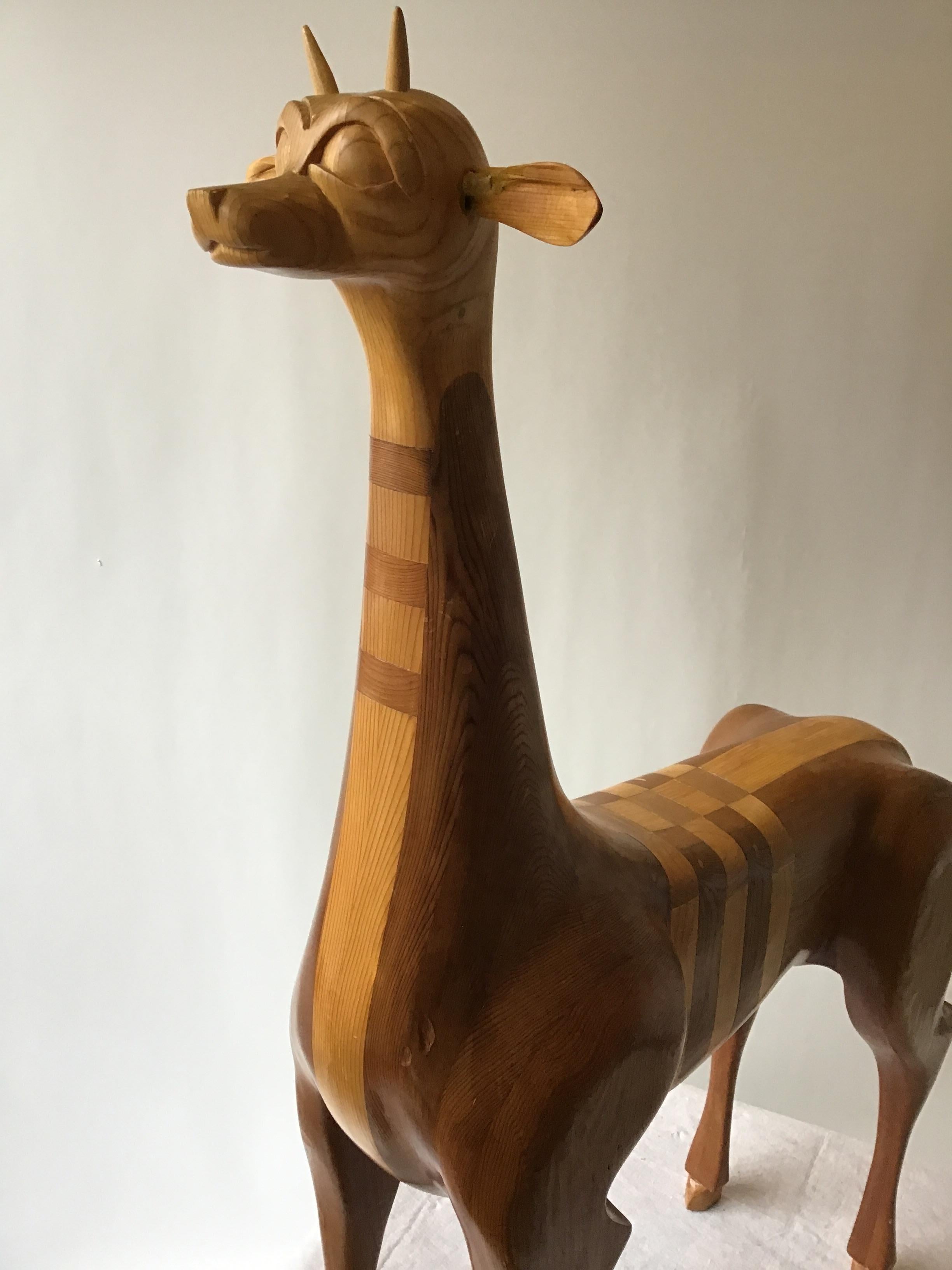 1960s Italian Inlaid Wood Gazelle 4