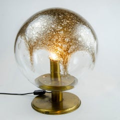 1960s Italian La Murrina Murano Globe Glass Table Lamp