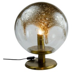 1960's Italian La Murrina Globe Glass Table Lamp