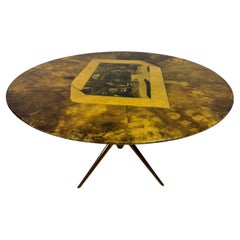 1960s Italian Lacquered Goatskin Coffee Table by Aldo Tura