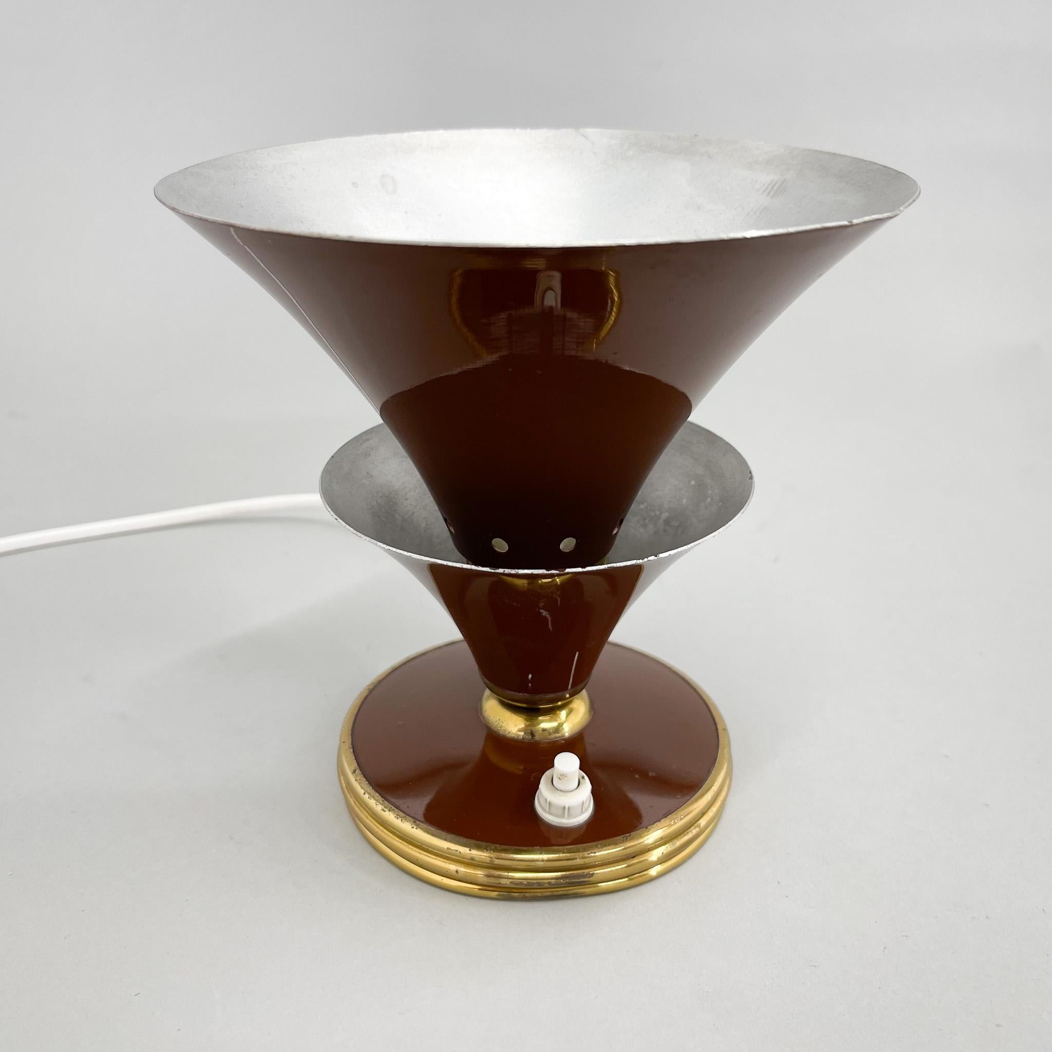 Mid-Century Modern 1960's Italian Lacquered Metal Table Lamp
