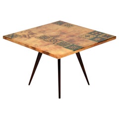 1960s Italian Lacquered Parchment Coffee Table by Aldo Tura