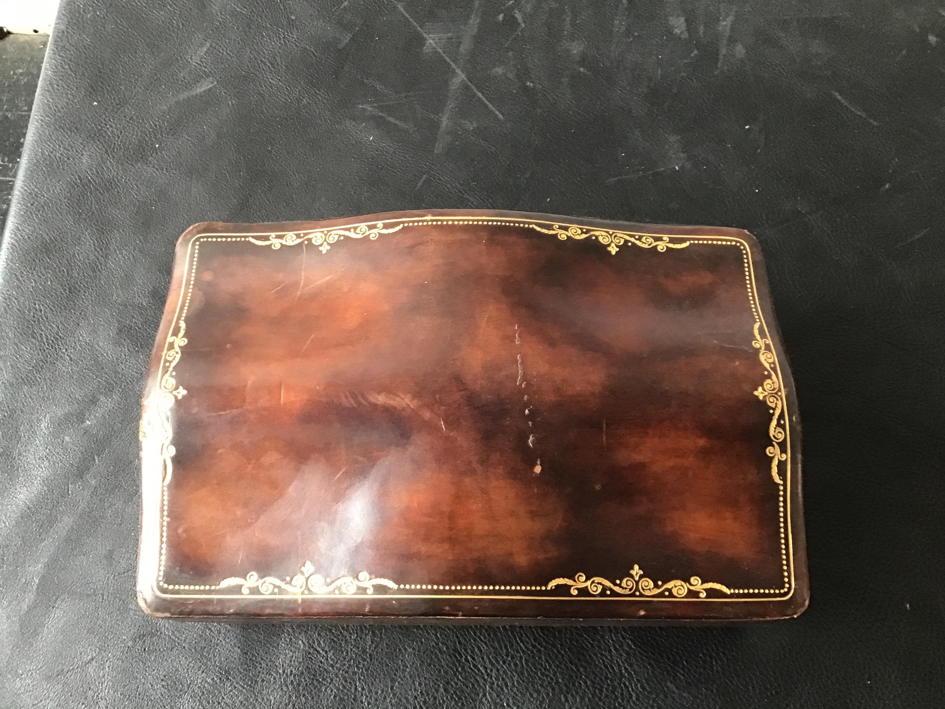 Caja de piel italiana de los años 60 en venta 2
