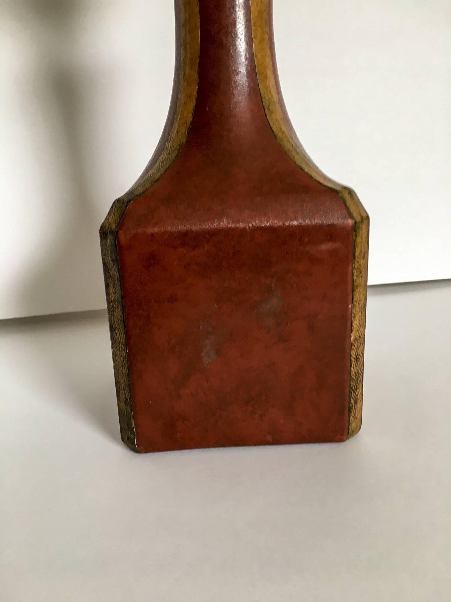 leather decanter made in italy