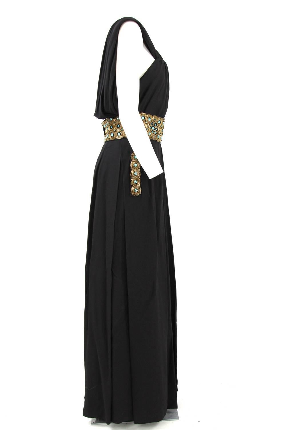 1960s Italian Long Dress with Sequin Details For Sale at 1stDibs ...