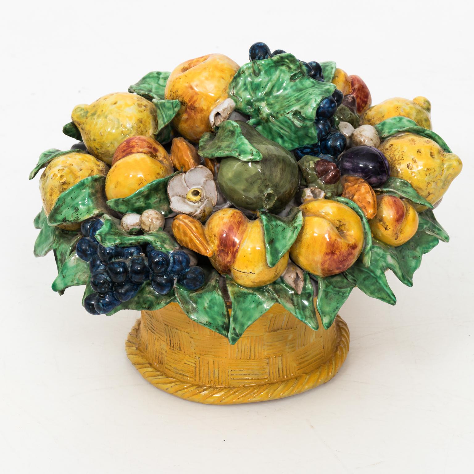 majolica fruit bowl