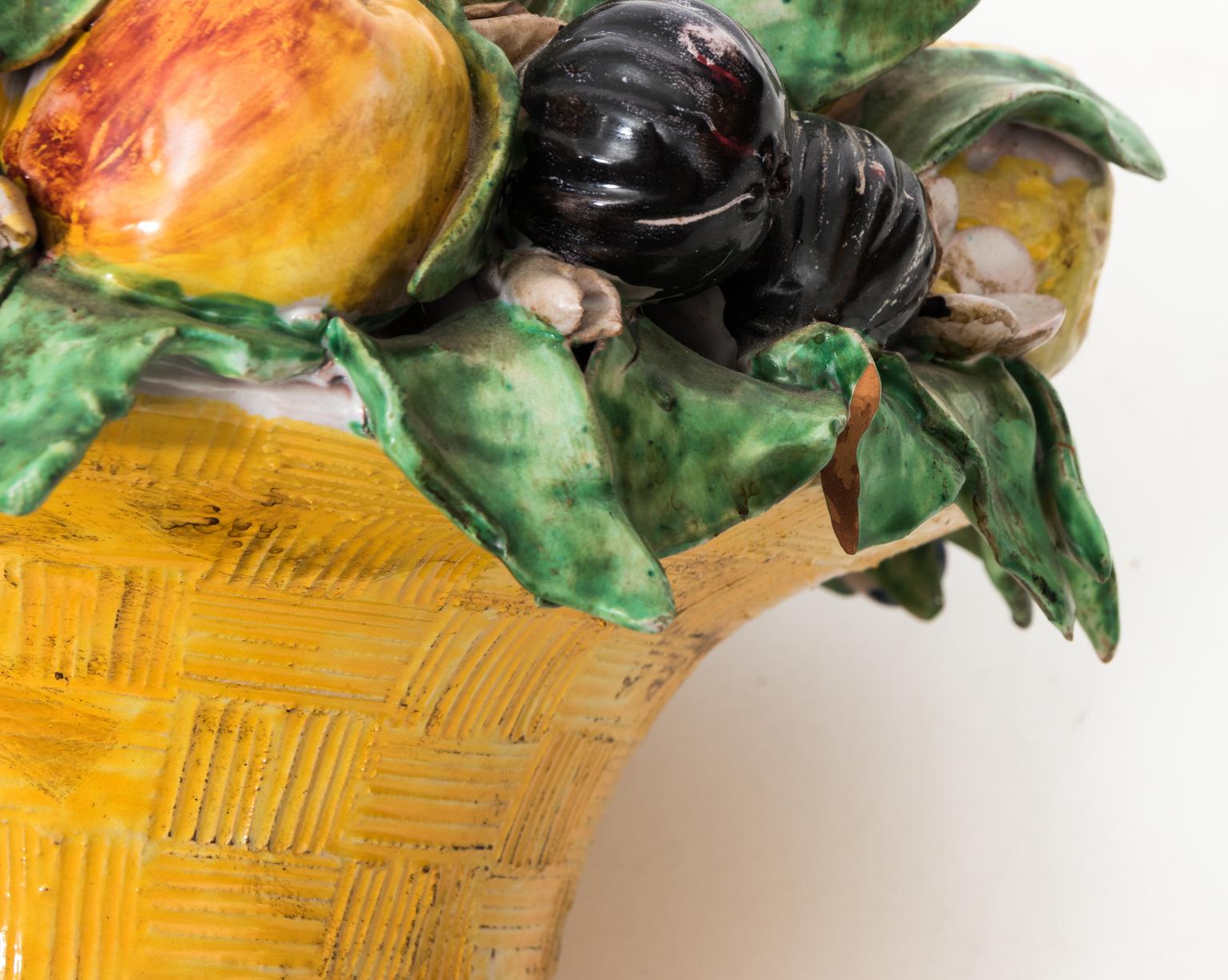 vintage ceramic fruit basket