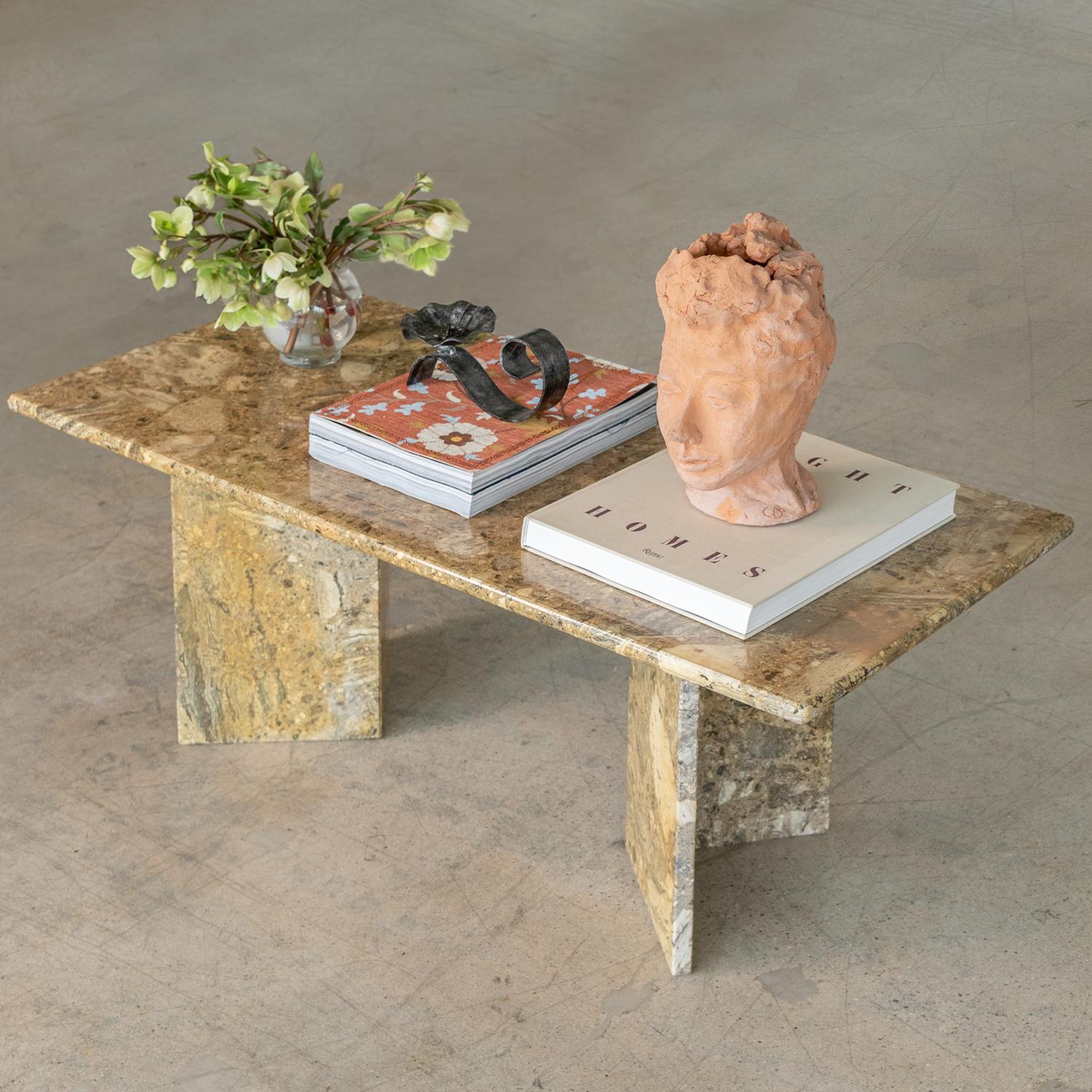 solid marble coffee table