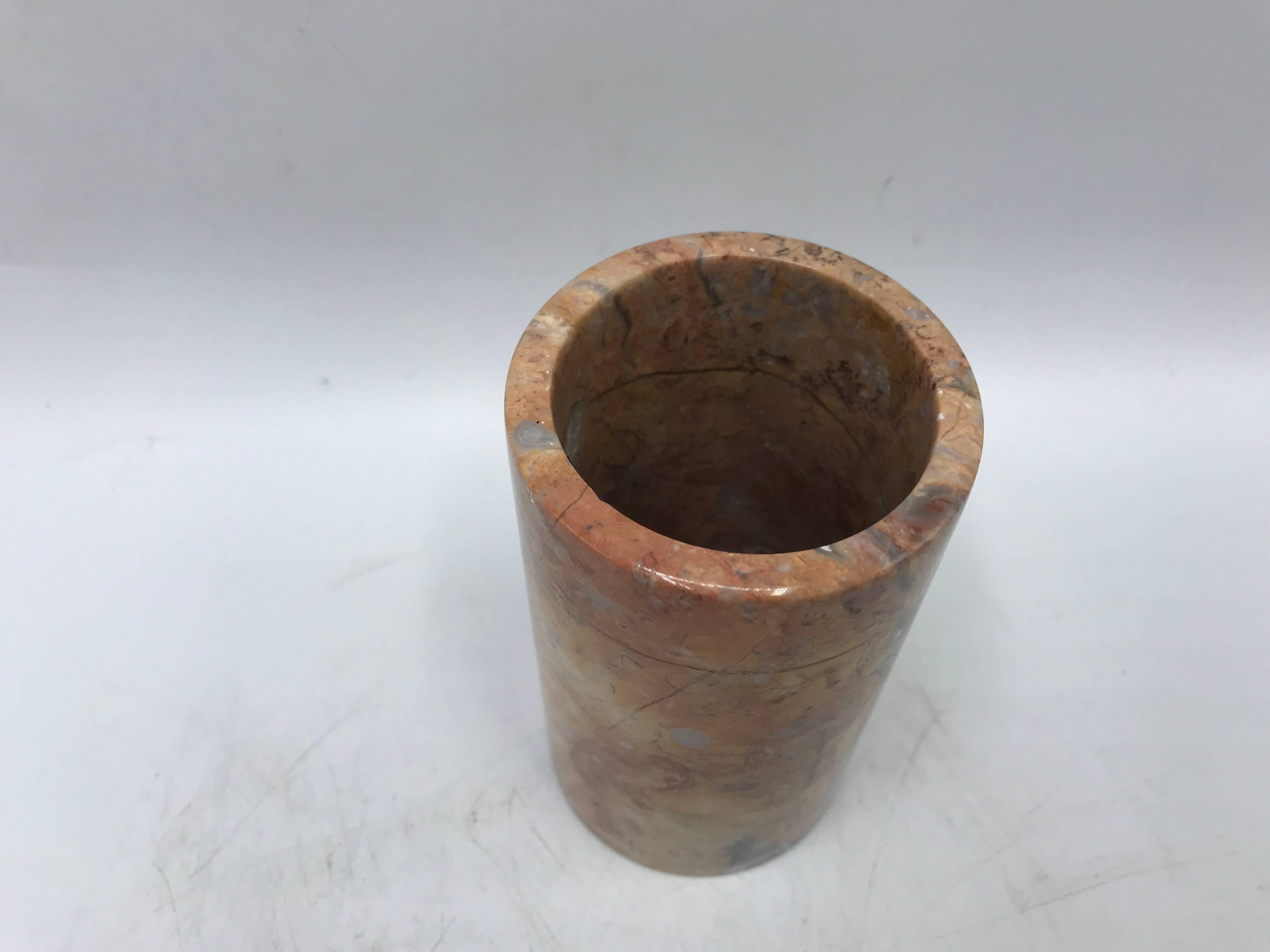 20th Century 1960s Italian Marble Pen Cup For Sale