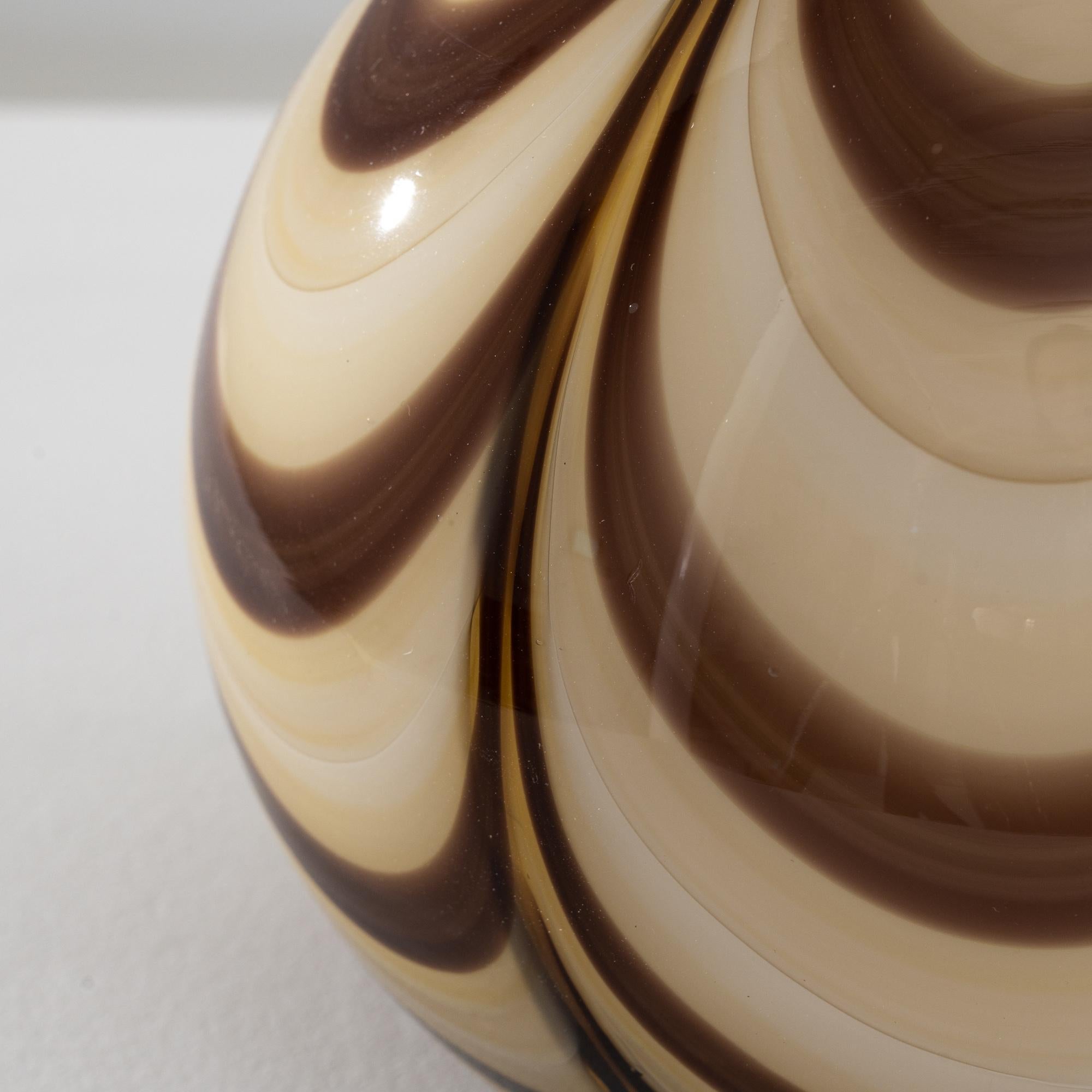 1960s Italian Marbled Brown Glass Pitcher 2