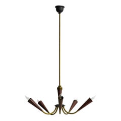 1960s Italian Metal Chandelier
