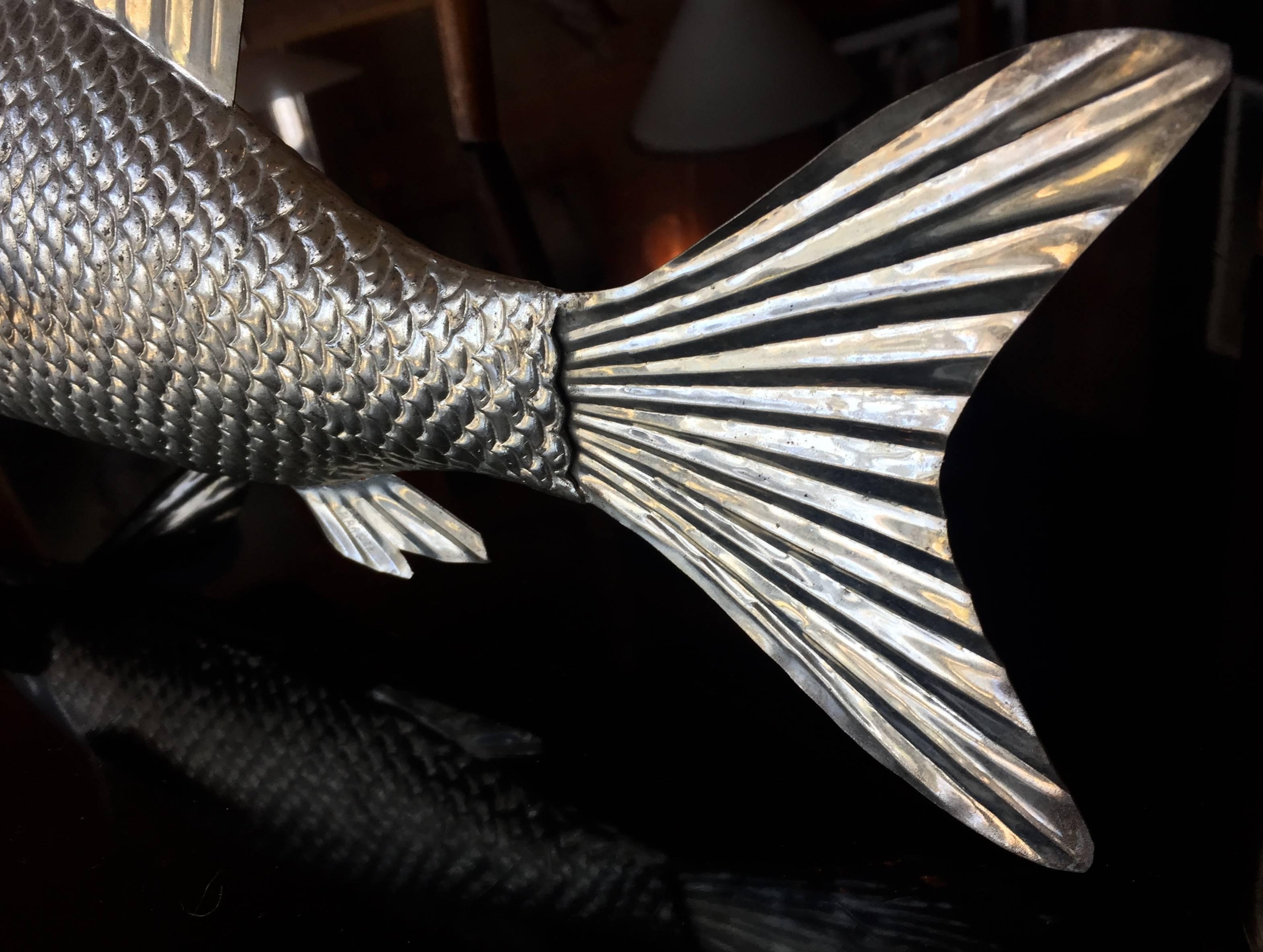 20th Century 1960s Italian Metal Fish Sculpture