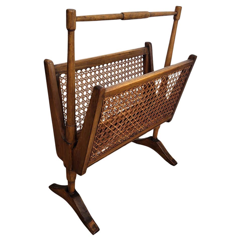 Mid-Century Modern Baldwin Acrosonic Piano in Walnut and Caning, 1960's ...