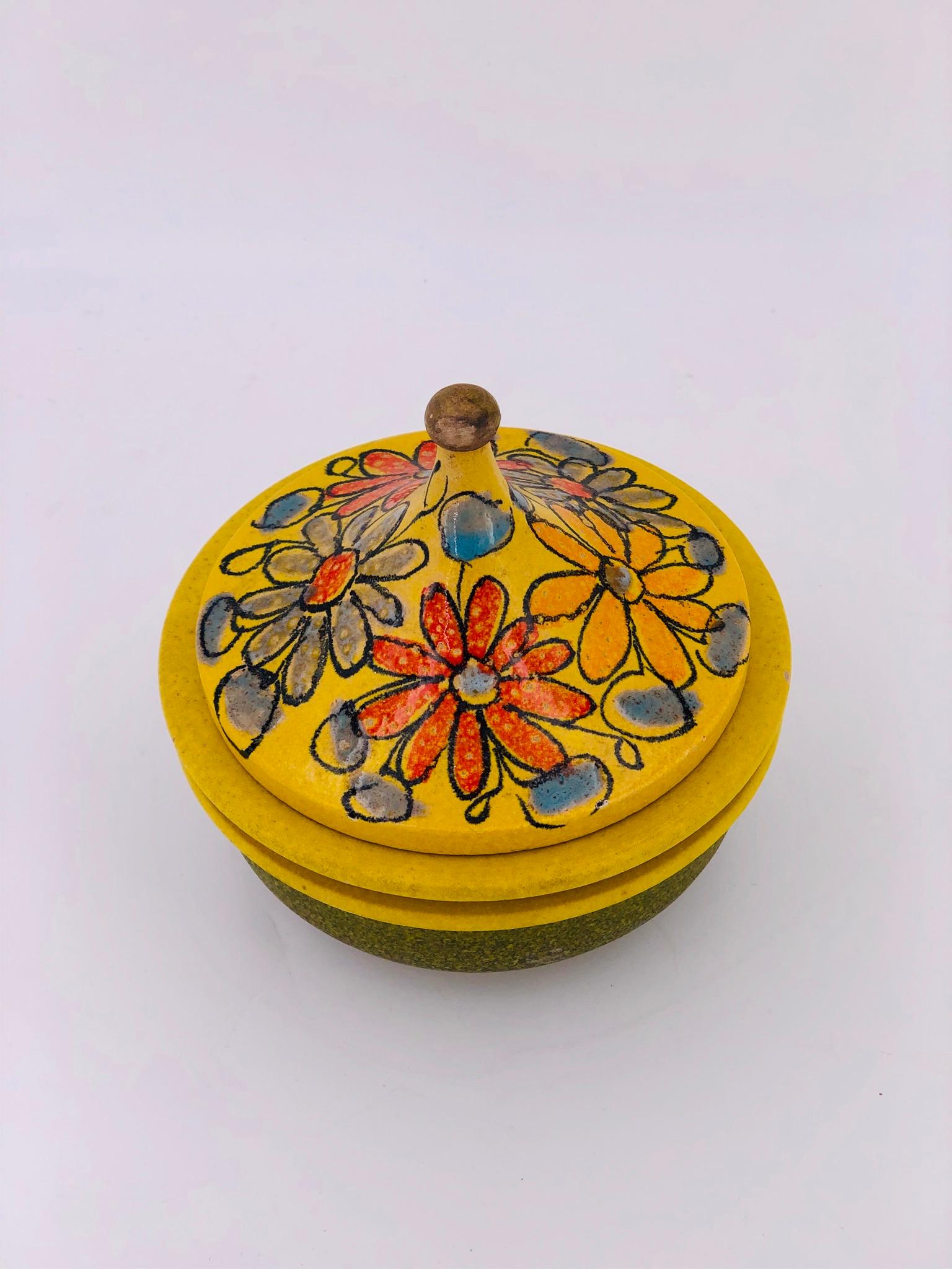 Pottery 1960s Italian Midcentury Ceramic Box by Rosenthal Netter Bitossi
