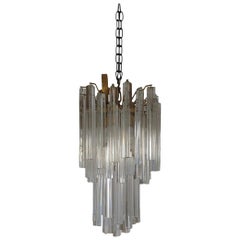 1960s Italian Mid-Century Modern Glass Chandelier