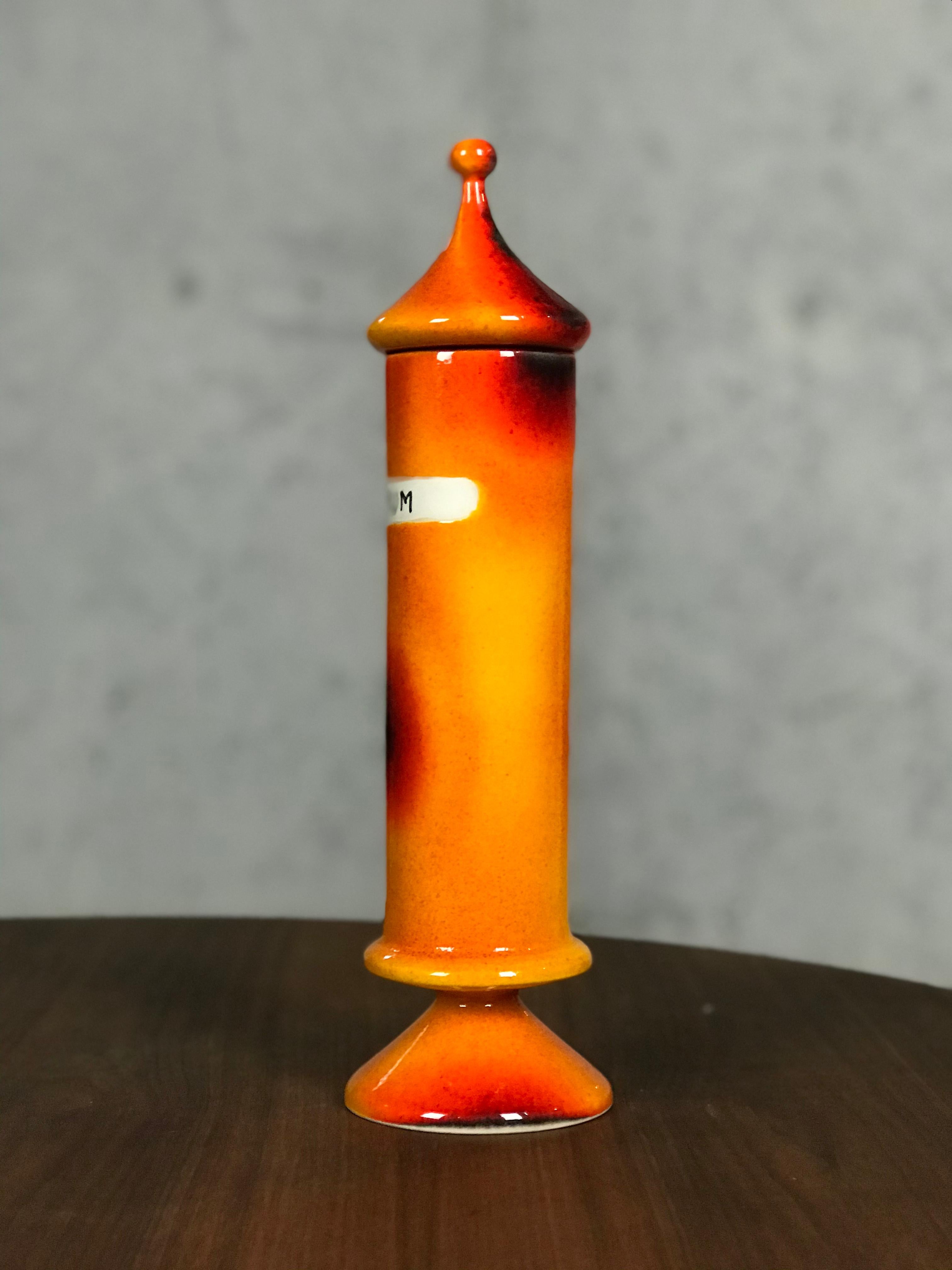 Mid-Century Modern Mid Century Modern Ceramic Opium Vice Jar by Alvino Bagni for Raymor For Sale