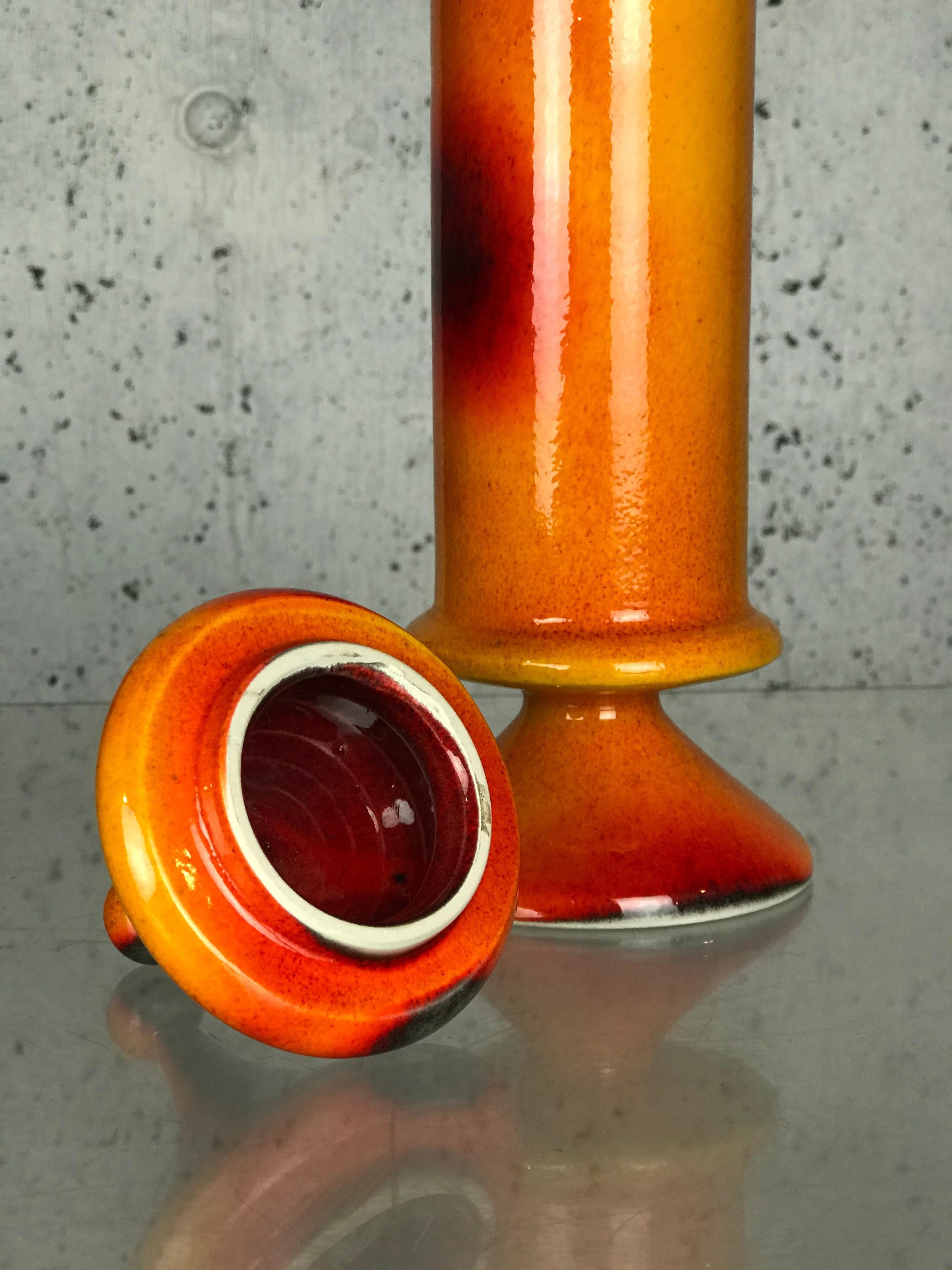 Mid Century Modern Ceramic Opium Vice Jar by Alvino Bagni for Raymor For Sale 3