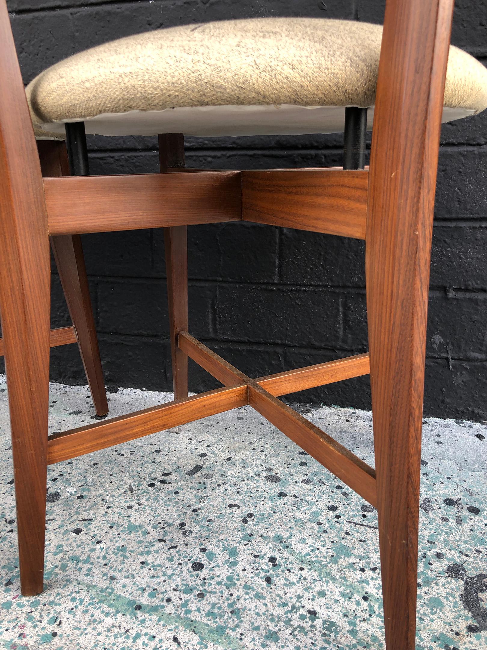 Pair of 1960s Italian Modern Ladder Back Accent Chairs 2