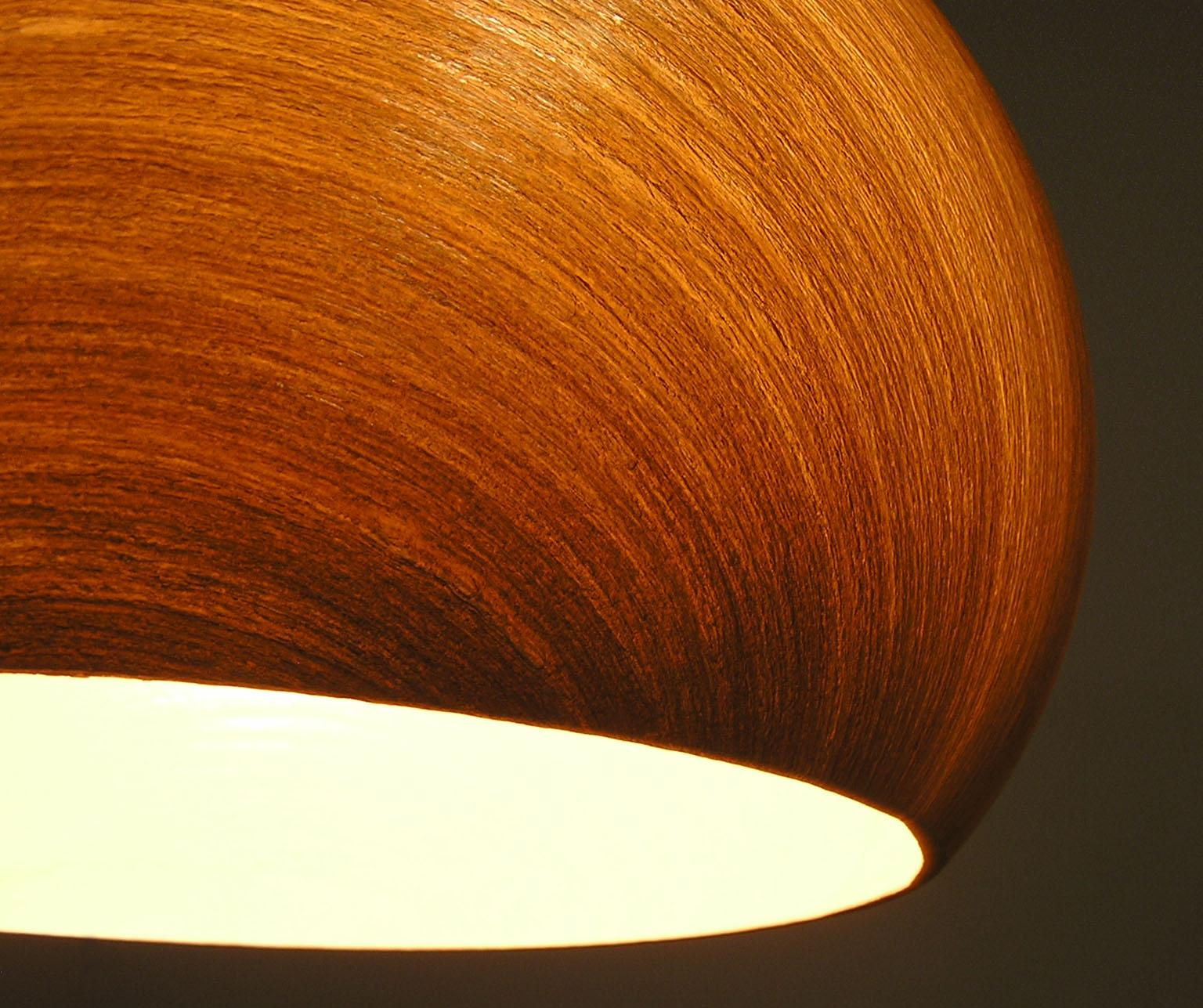 Spun 1960s Italian Modern Pendant Lamp by Harvey Guzzini For Sale