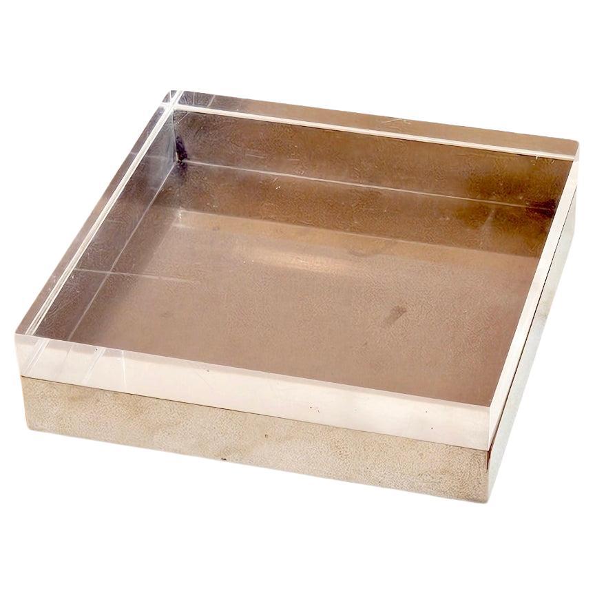 Caja de plexiglás modernista italiana de los años 60