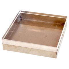 Caja de plexiglás modernista italiana de los años 60
