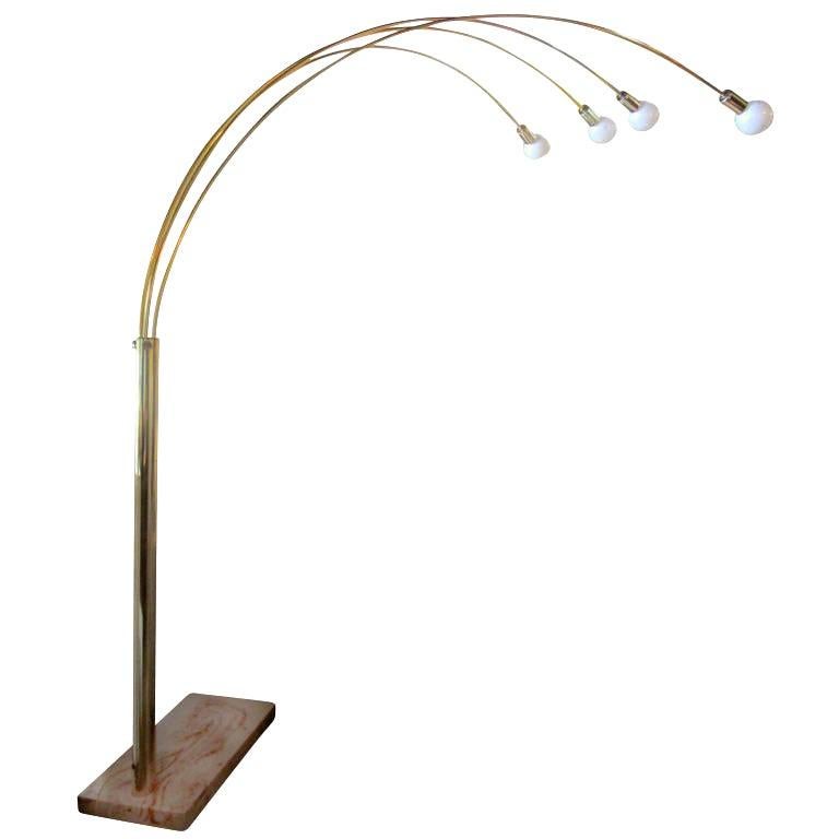 1960s Italian Multi Arm Brass And, Multi Arm Floor Lamp