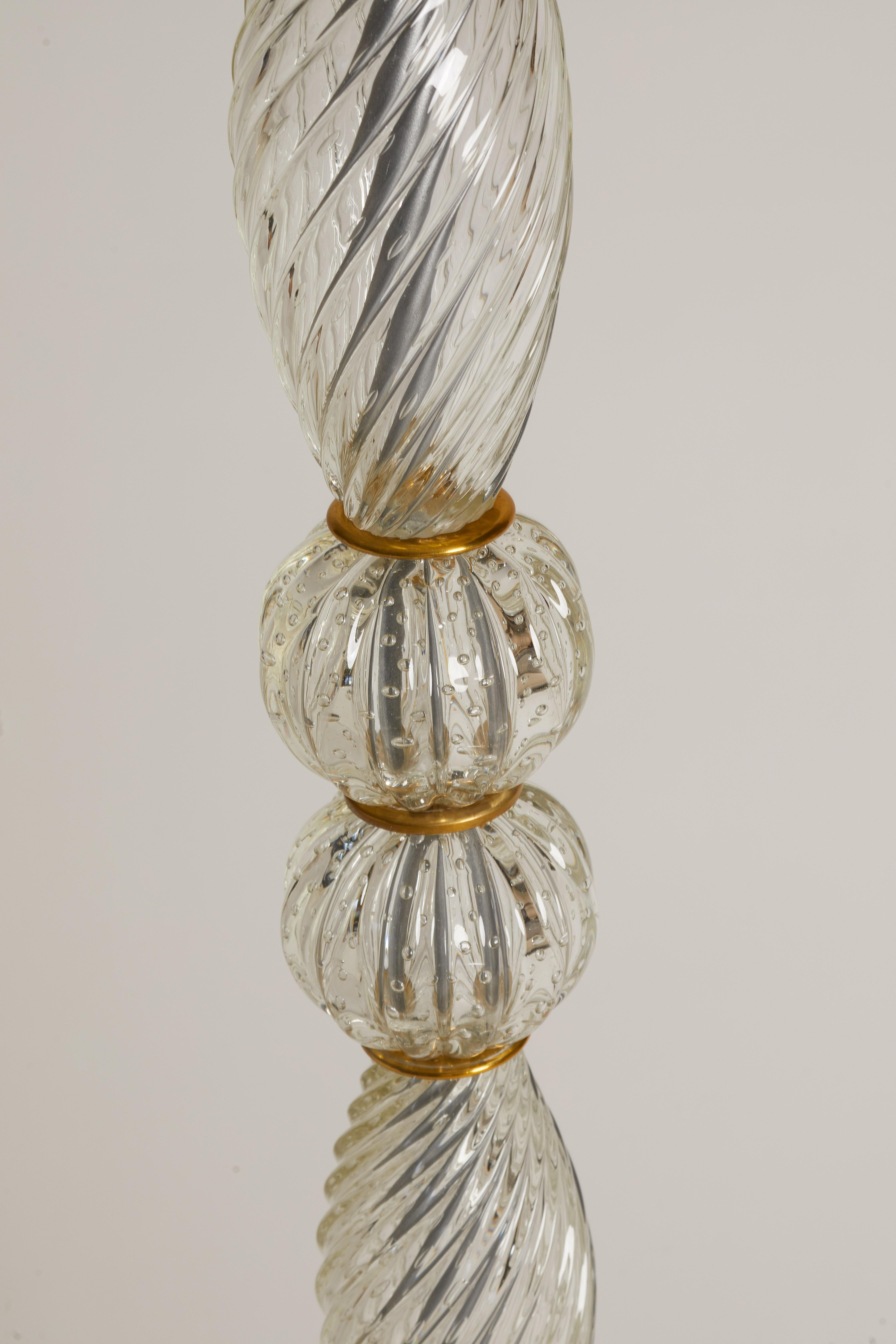 Mid-20th Century 1960s Italian Murano Glass Floor Lamp