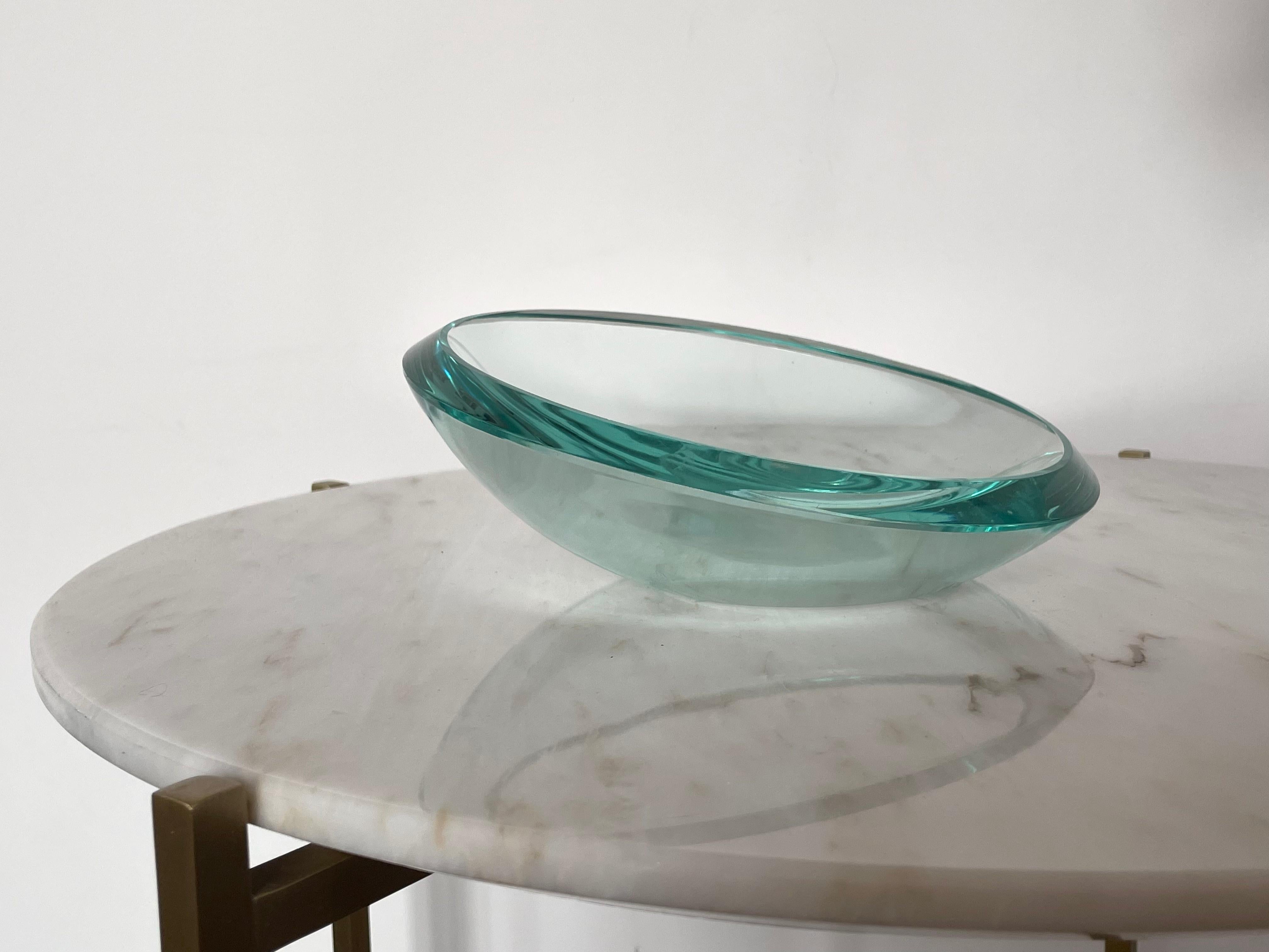 Mid-Century Modern 1960's Italian Murano Glass Fontana Arte Fruit Bowl