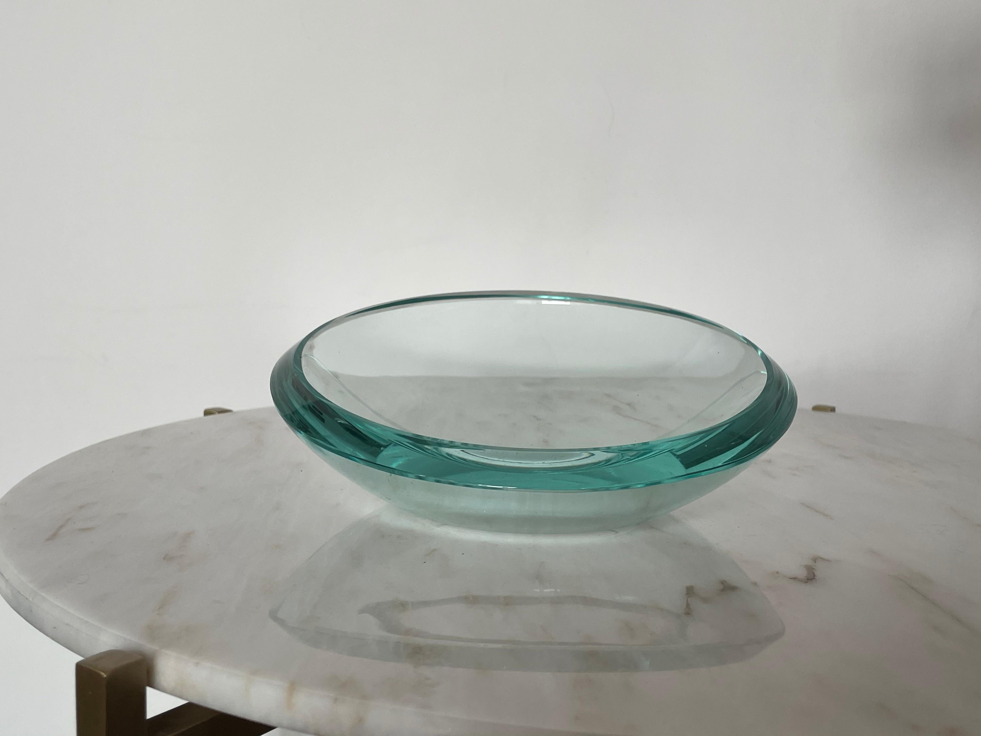 Art Glass 1960's Italian Murano Glass Fontana Arte Fruit Bowl