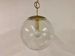 1960S Italian Murano Glass Globe Ceiling Pendant