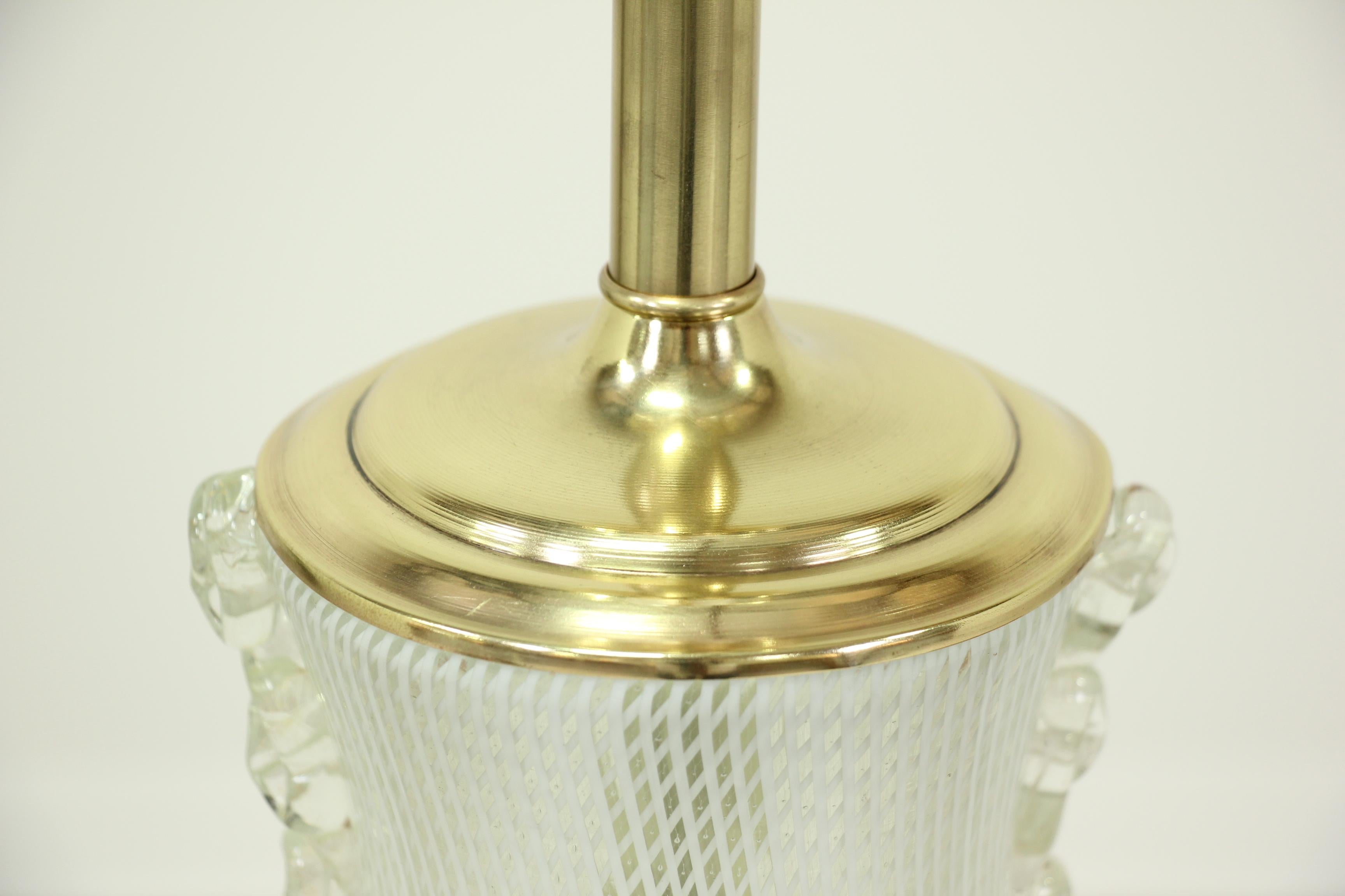 1960s Italian Murano Camer Glass Lamp For Sale 2